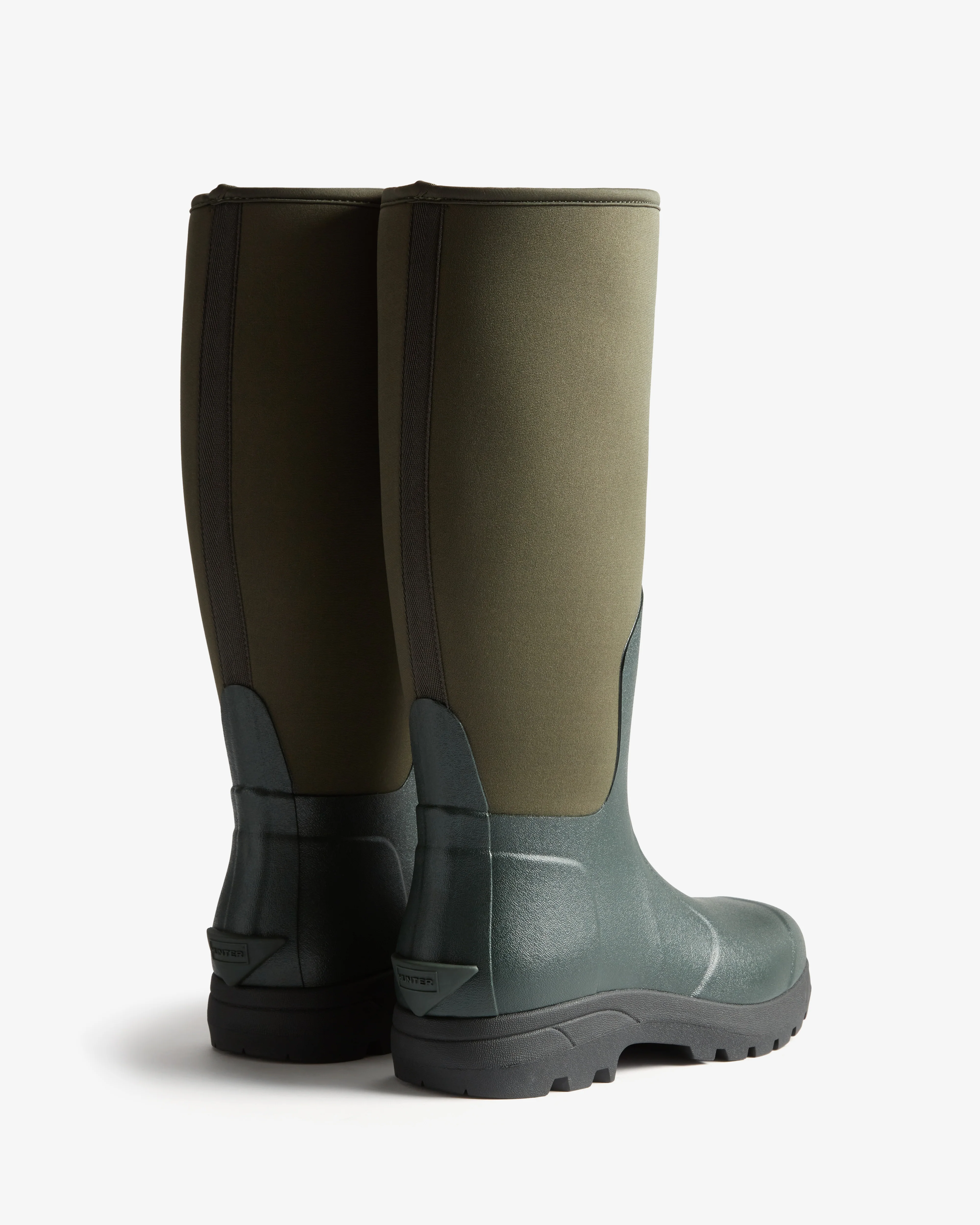 Hunter Unisex Balmoral Neoprene Tall Boot - Dark Olive/Black - Image 3