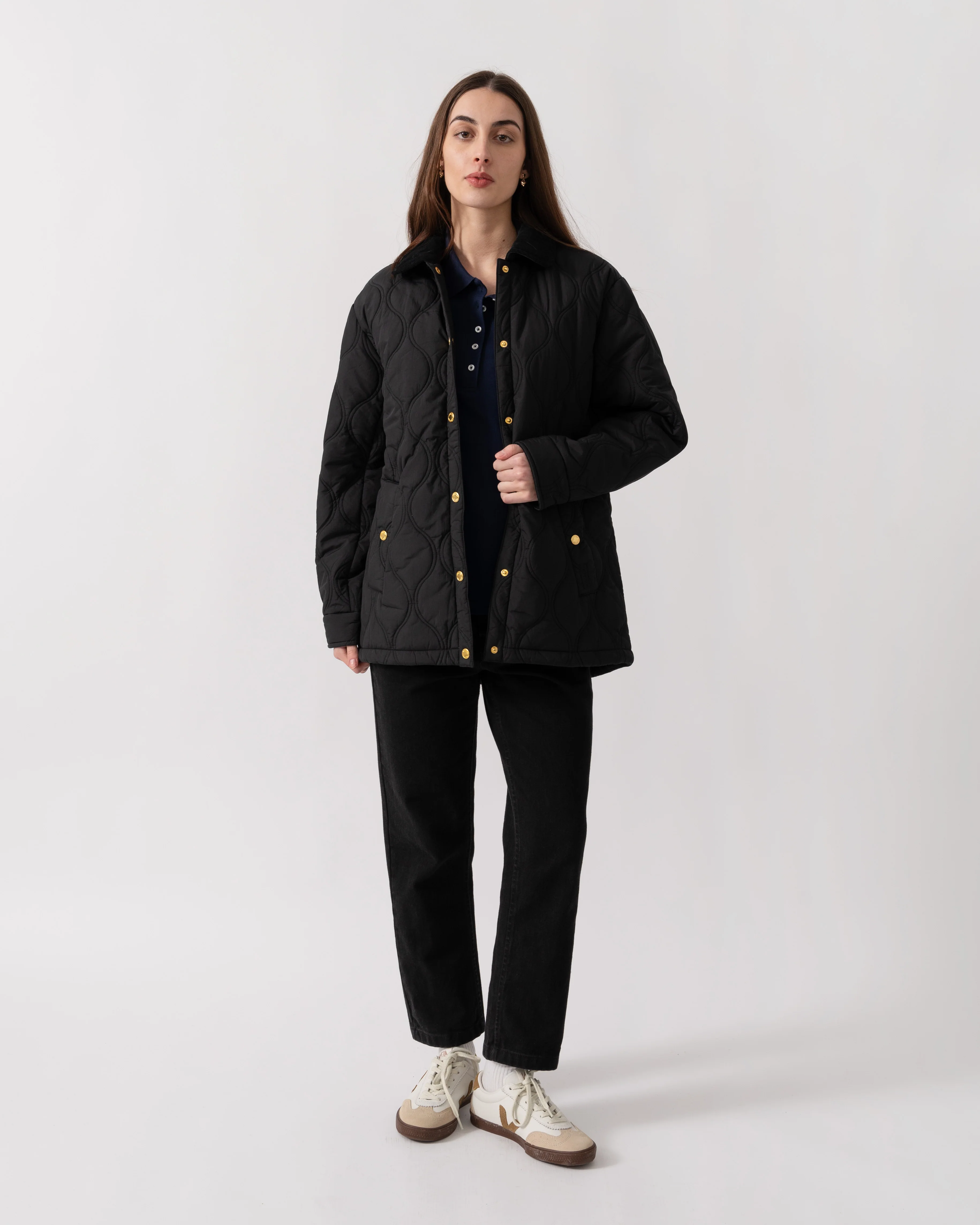 Hunter Witton Womens Quilted Jacket - Black - Image 2