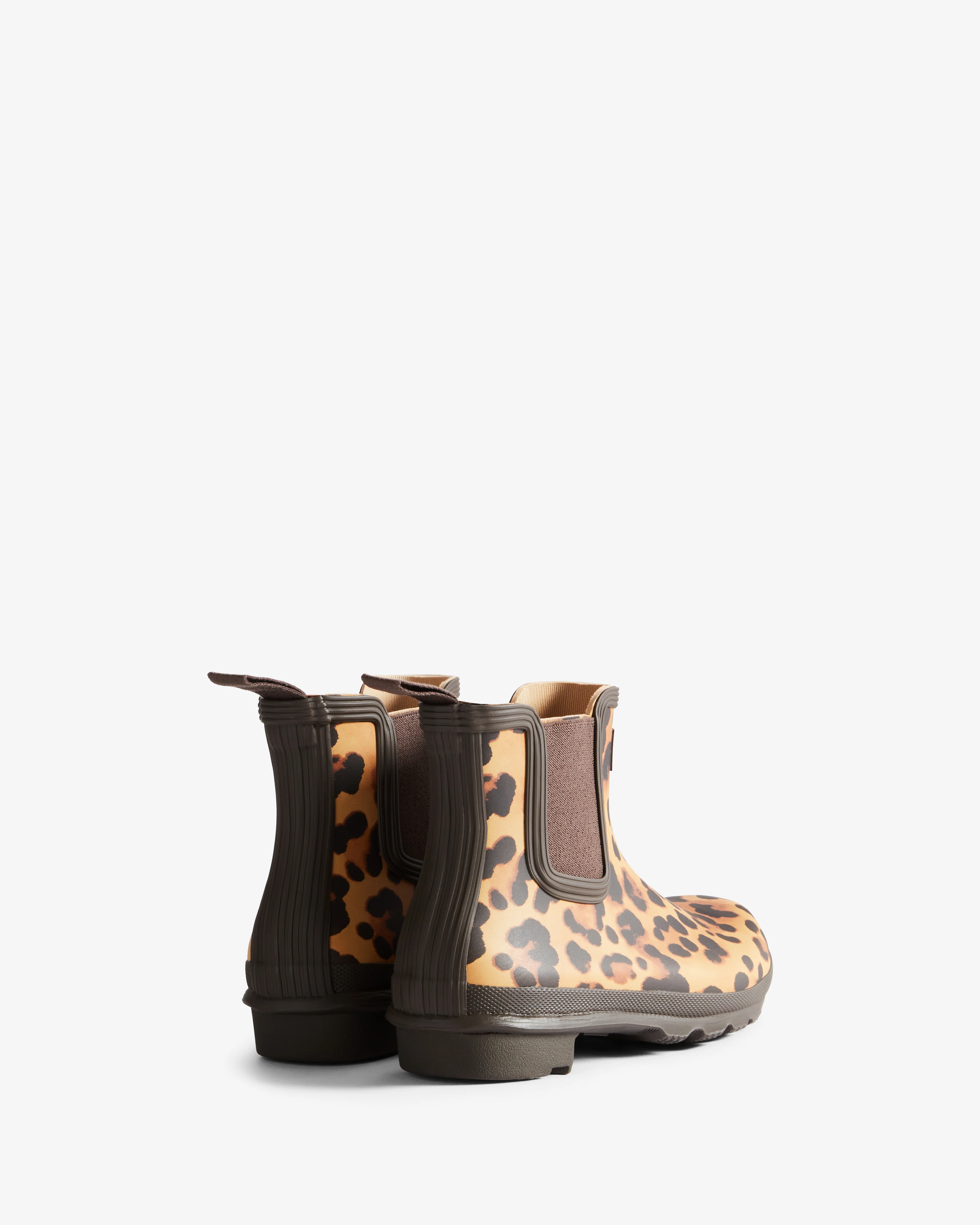 Hunter Womens Original Chelsea Leopard Boot - Leopard Print/Chocolate Brown - Image 3