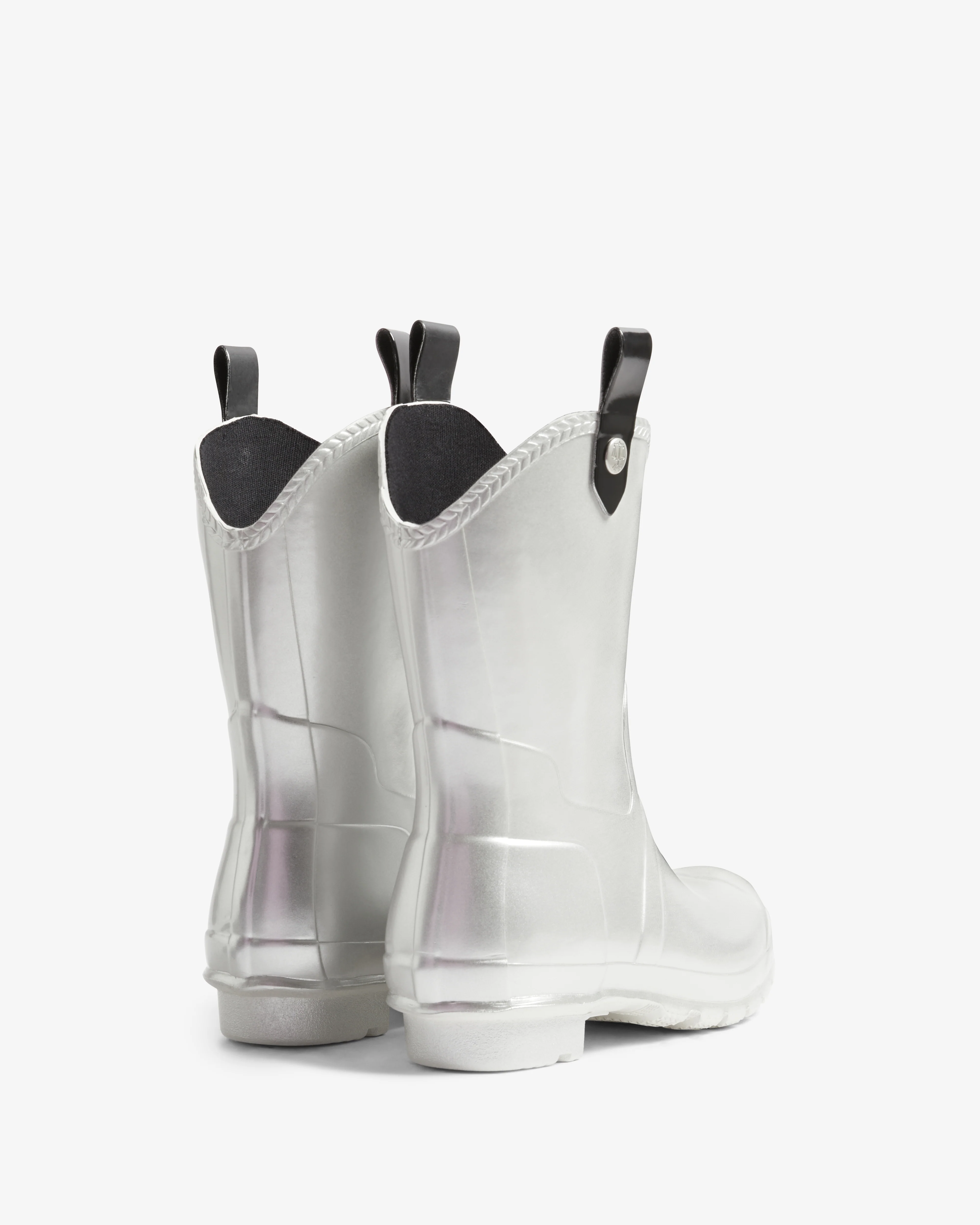 Hunter Womens Original Metallic Cowboy Boot Wellies - Silver - Image 3