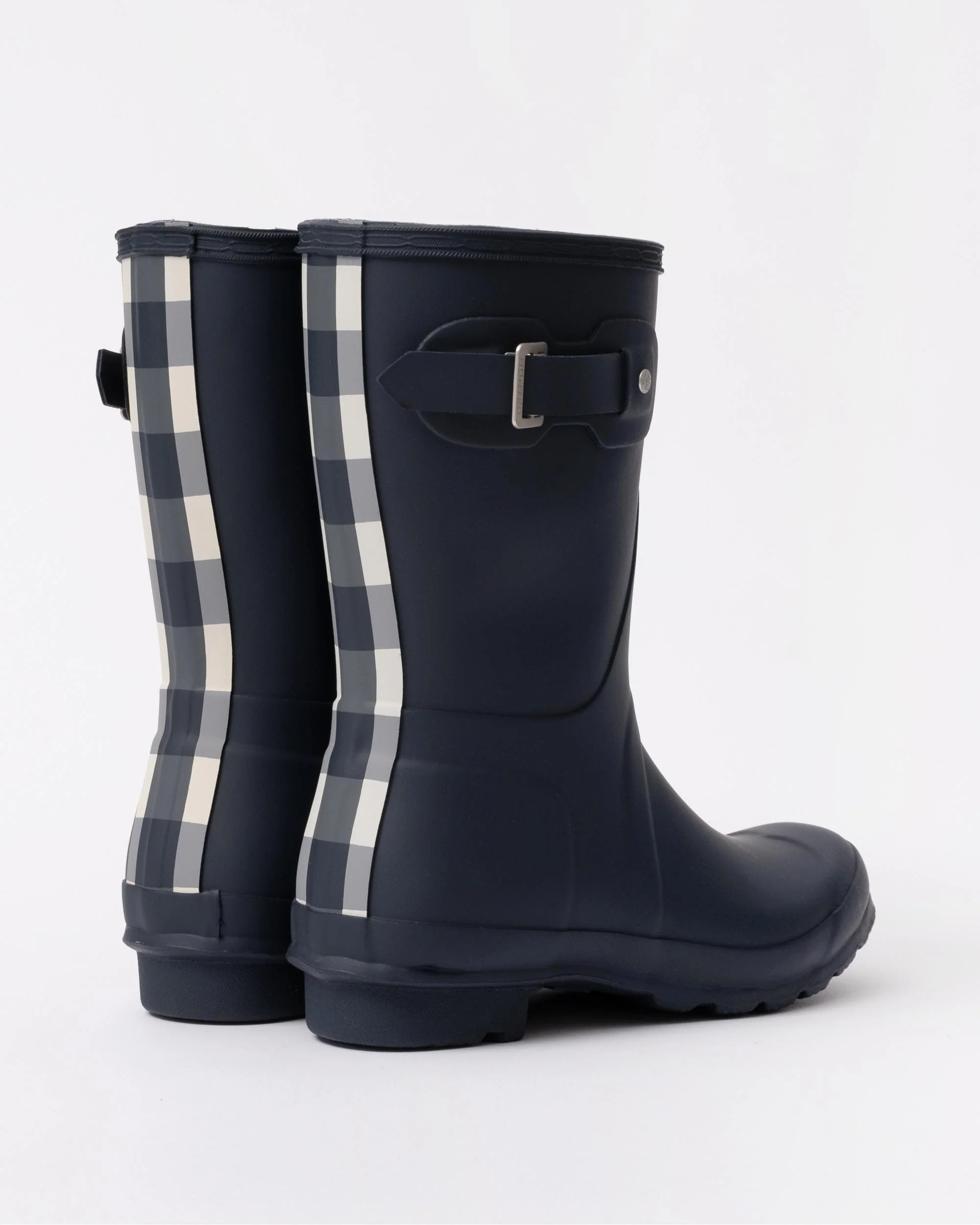 Hunter Womens Original Short Gingham Boot - Image 2