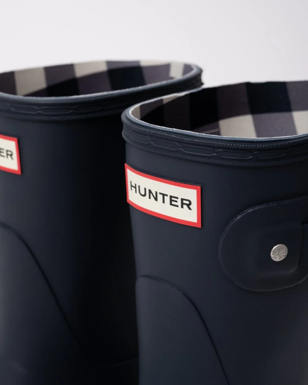 Hunter Womens Original Short Gingham Boot - Image 5
