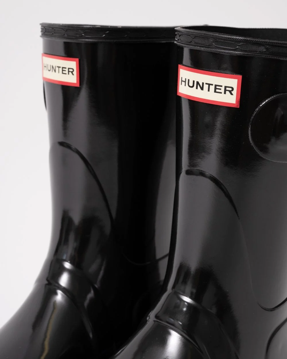 Hunter Womens Original Short Gloss Wellington Boots - Black - Image 4