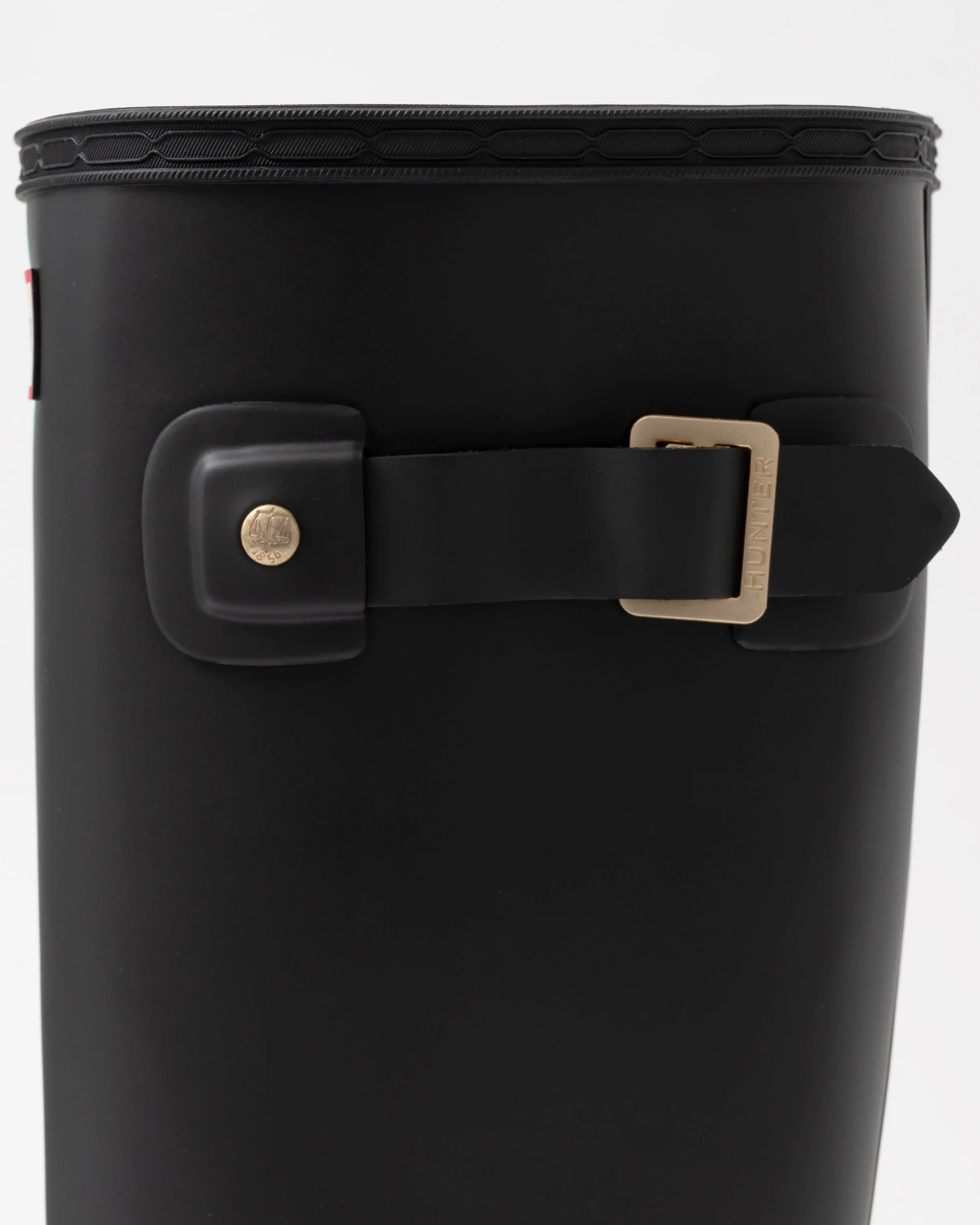 Hunter Womens Refined Gold Trim Tall Boot - Black - Image 5