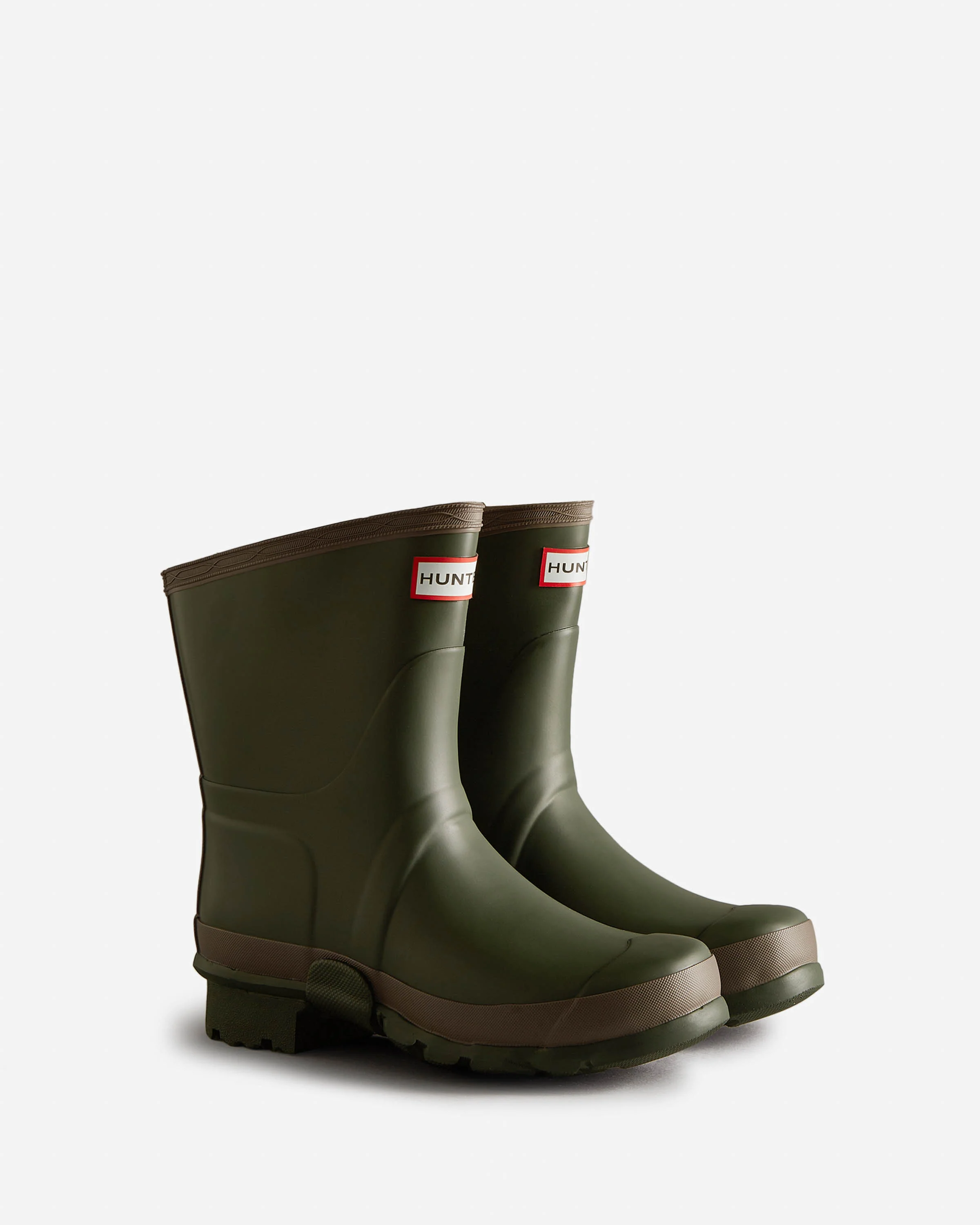 Hunter Womens Short Gardener Boot - Dark Olive/Clay - Image 2