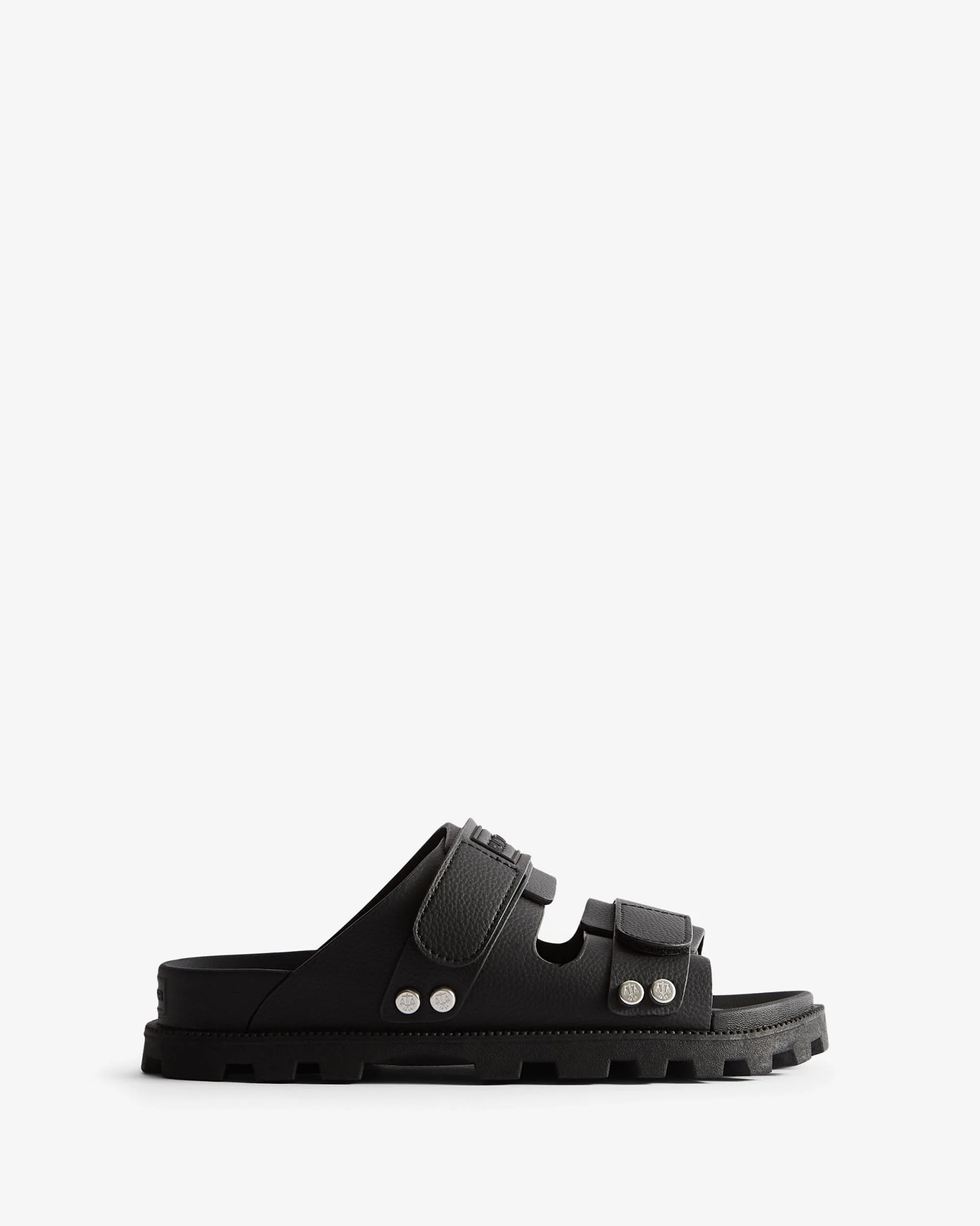 Hunter Womens Vegan Synthetic Sandal - Black - Image 2