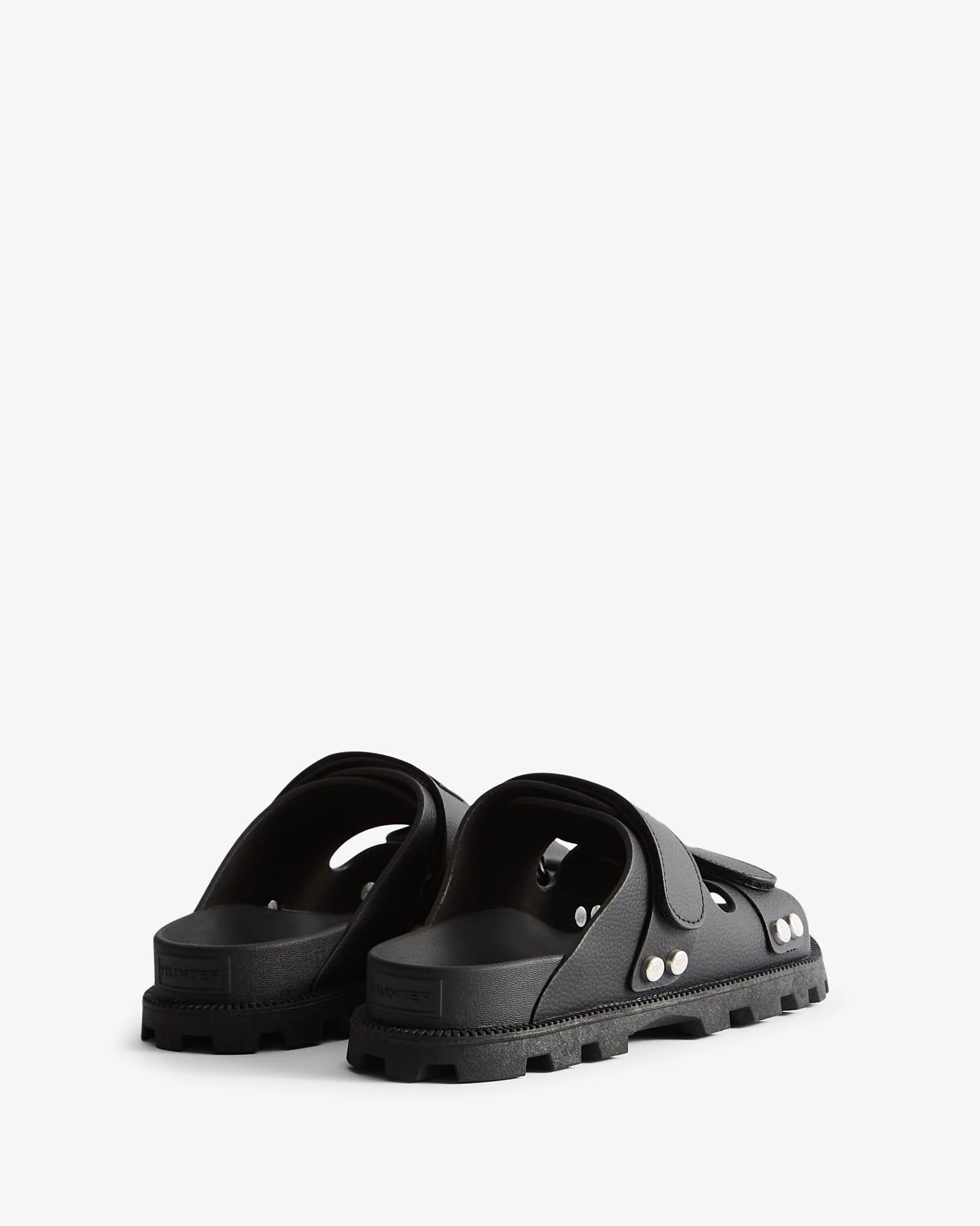 Hunter Womens Vegan Synthetic Sandal - Black - Image 3