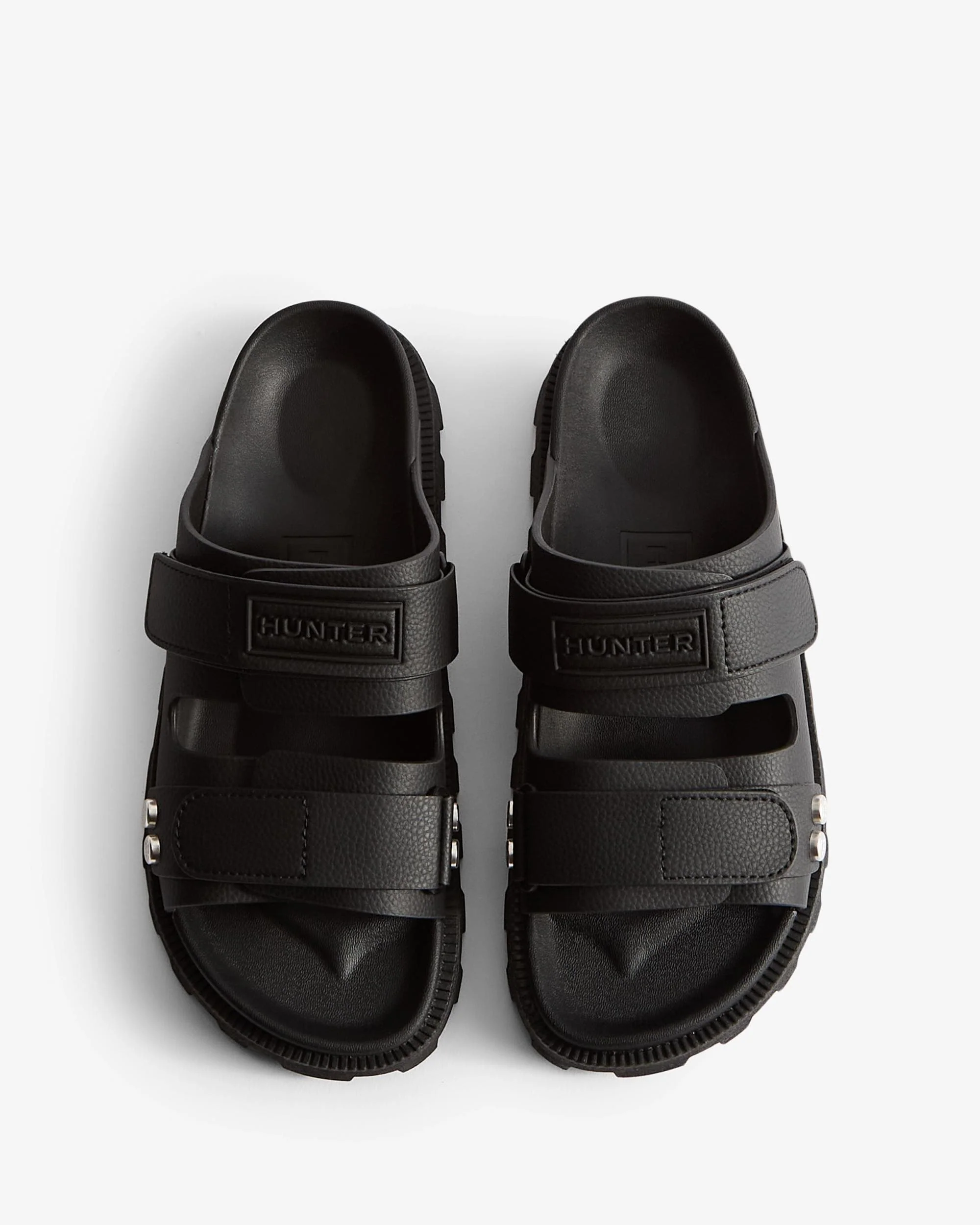 Hunter Womens Vegan Synthetic Sandal - Black - Image 4
