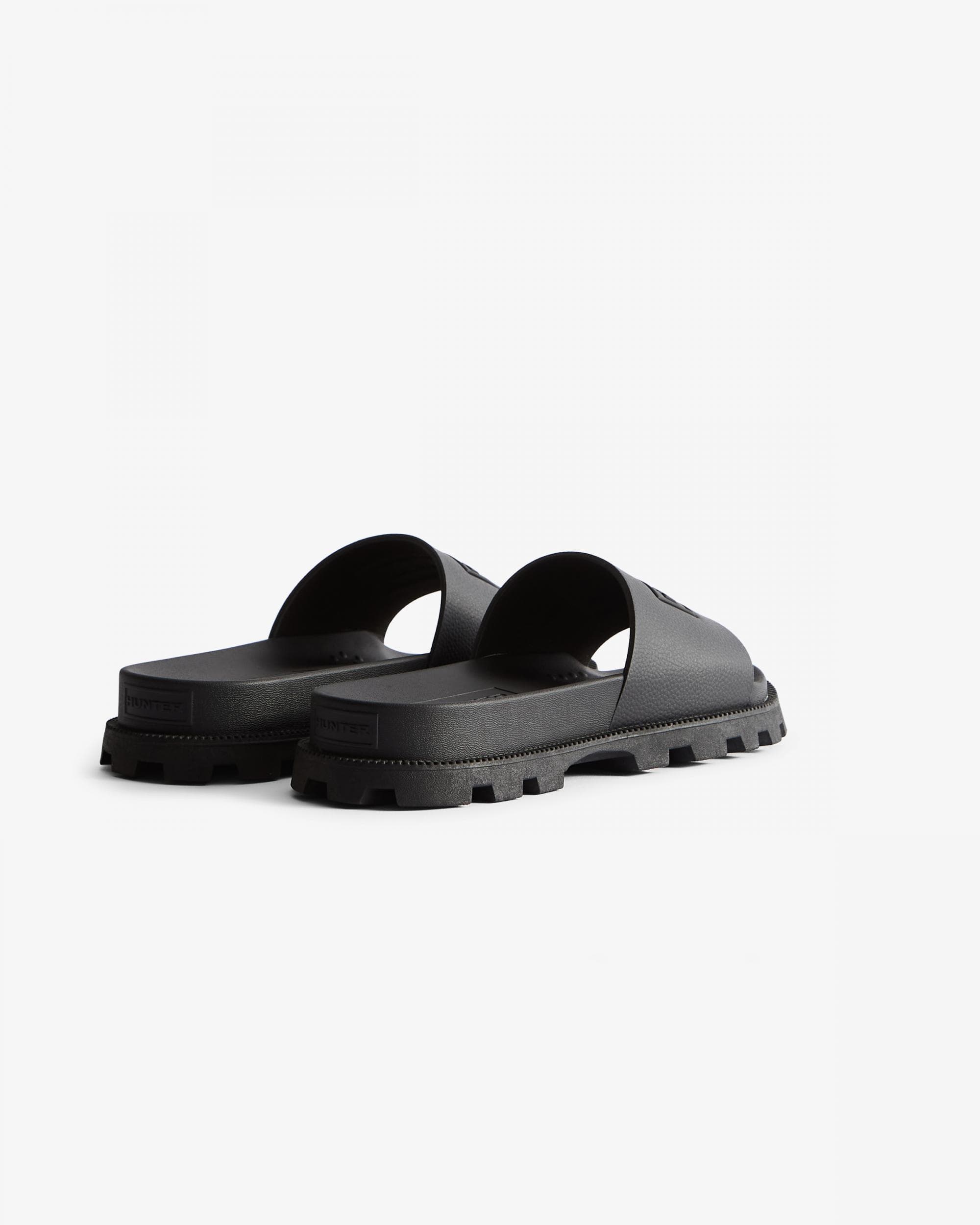 Hunter Womens Vegan Synthetic Slider Black - Image 3