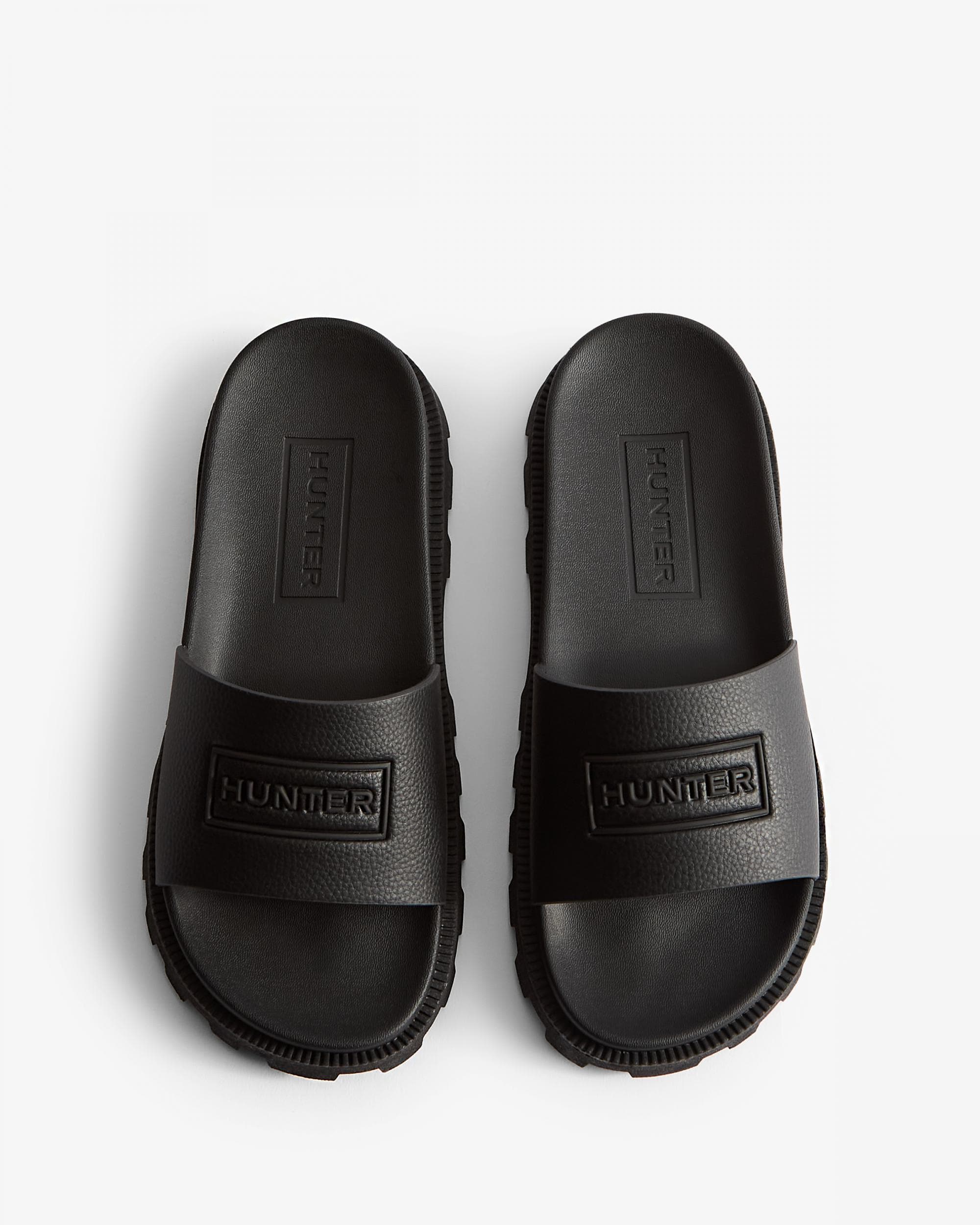 Hunter Womens Vegan Synthetic Slider Black - Image 5