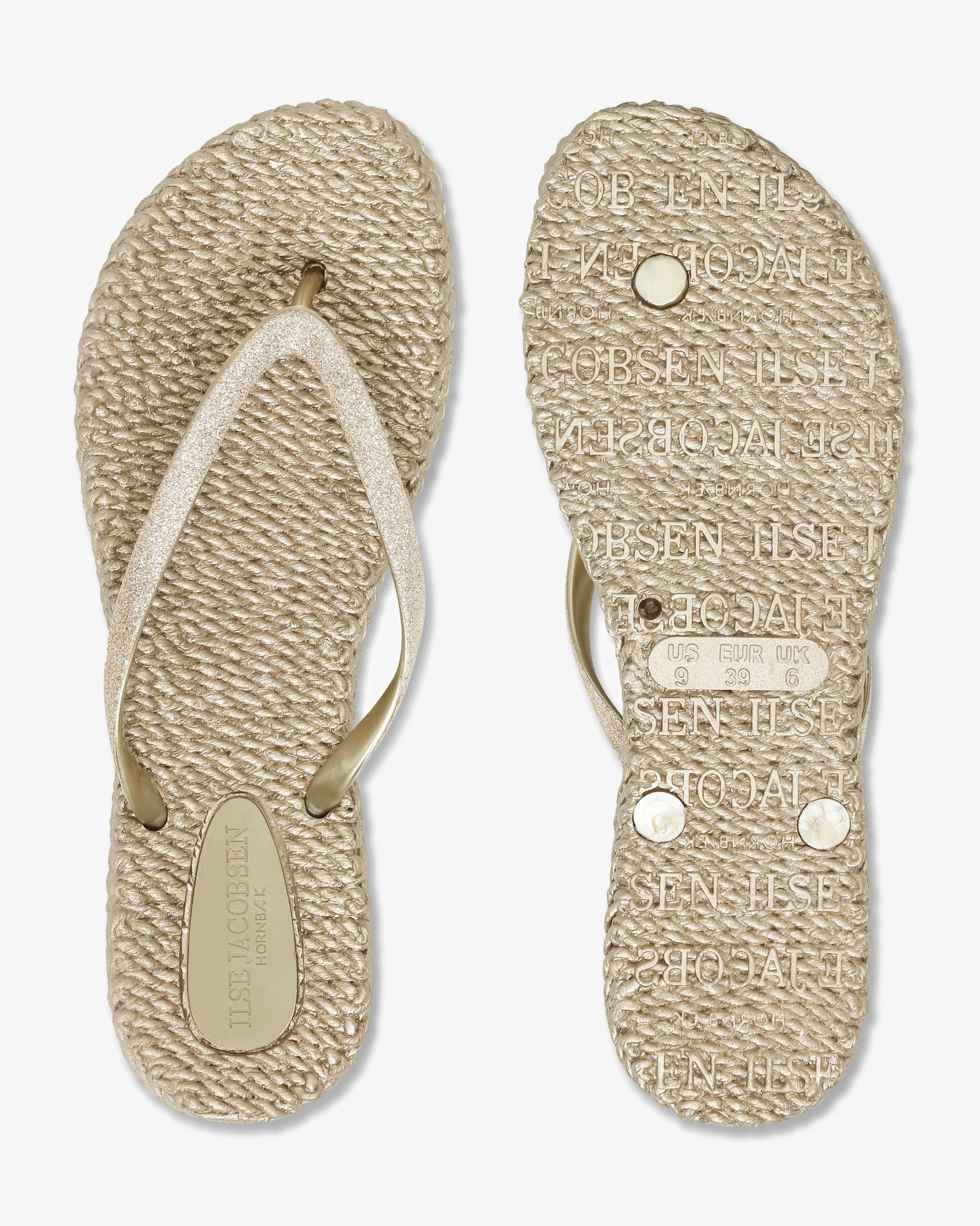 Ilse Jacobsen Cheerful Glitter Womens Flip Flops - Platin 780 - Image 2