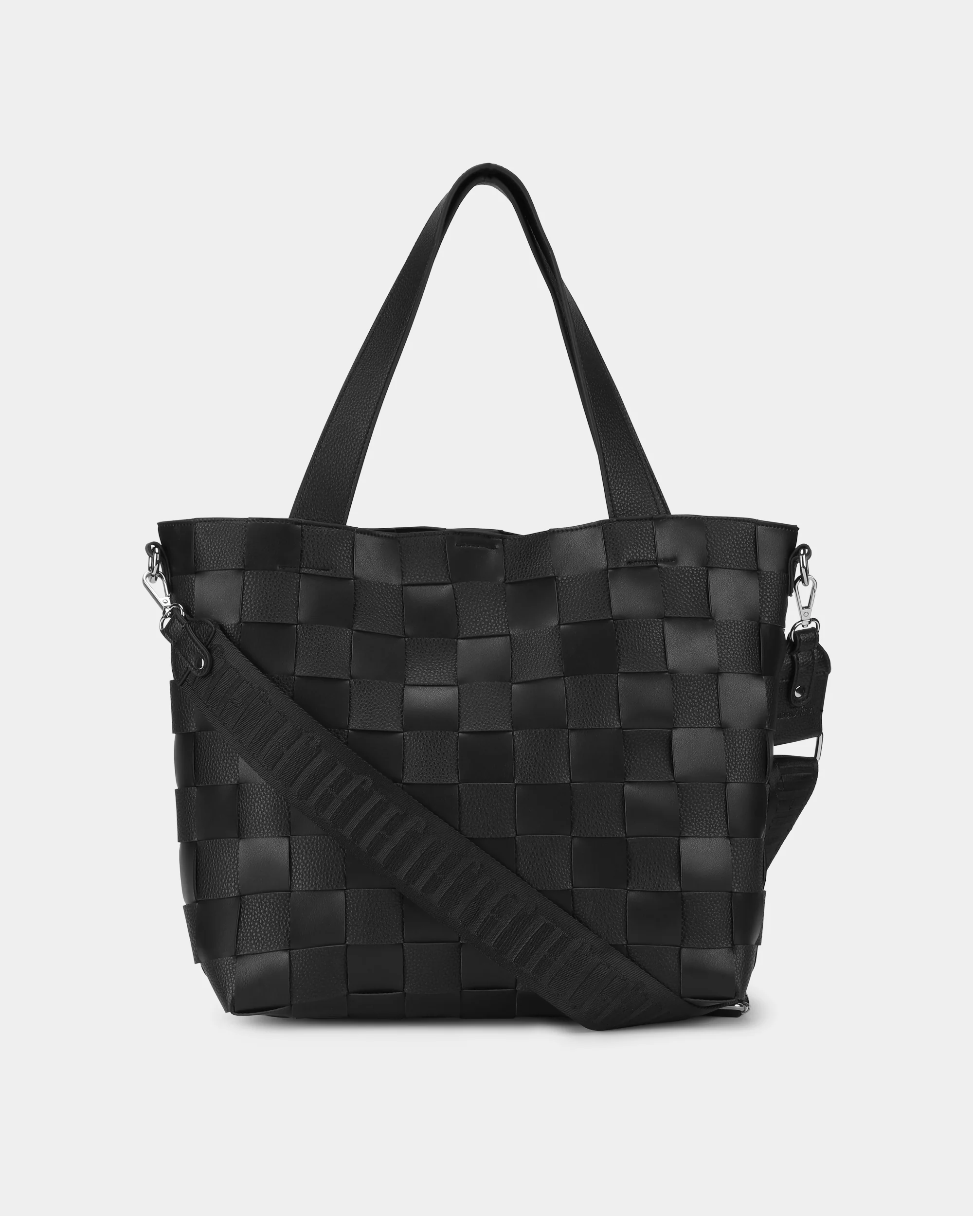 Ilse Jacobsen Chip Braided Womens Cross-Body Shopper - Black 001 - Image 2