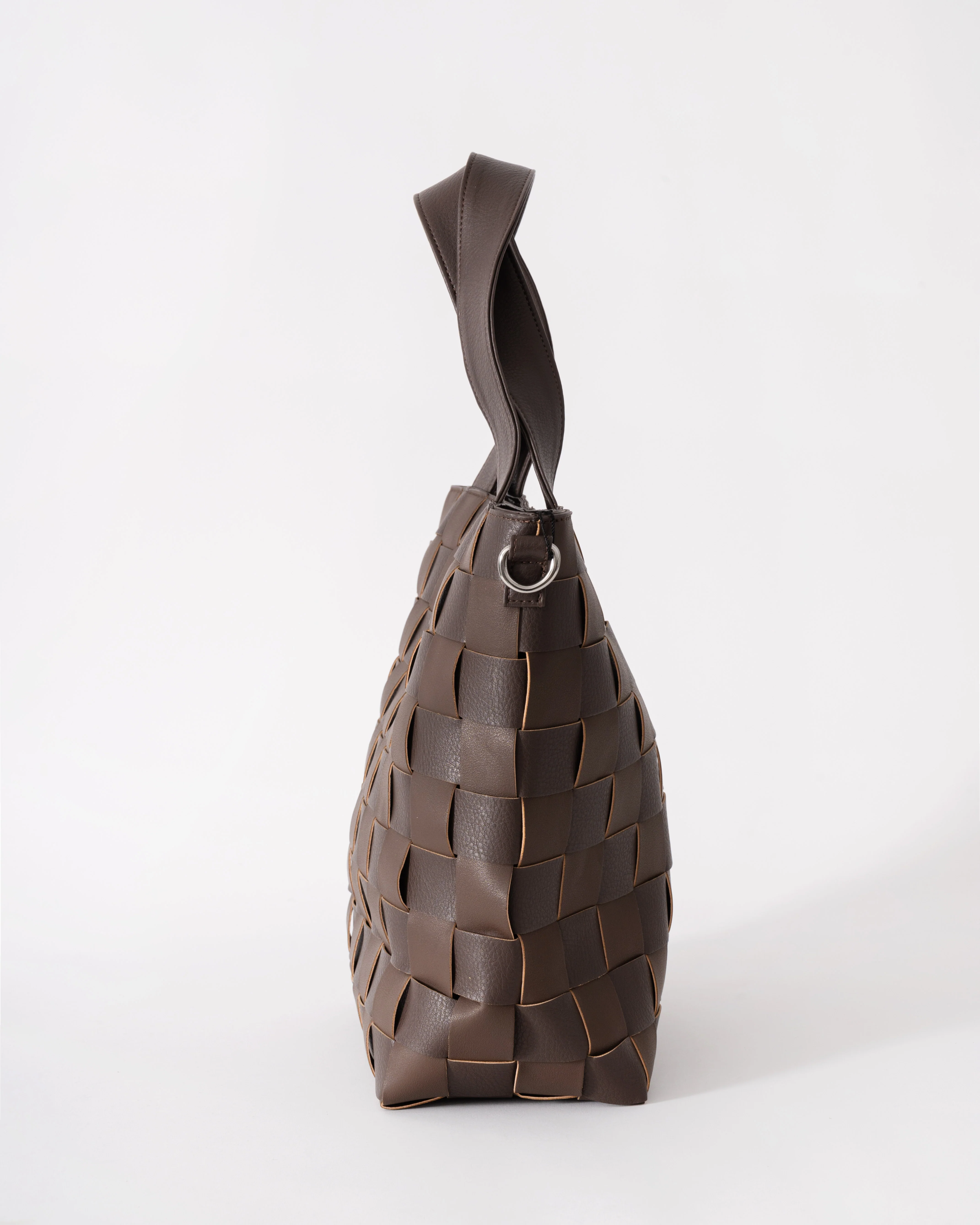 Ilse Jacobsen Chip Braided Cross-Body Shopper - Chocolate Brown 229 - Image 3