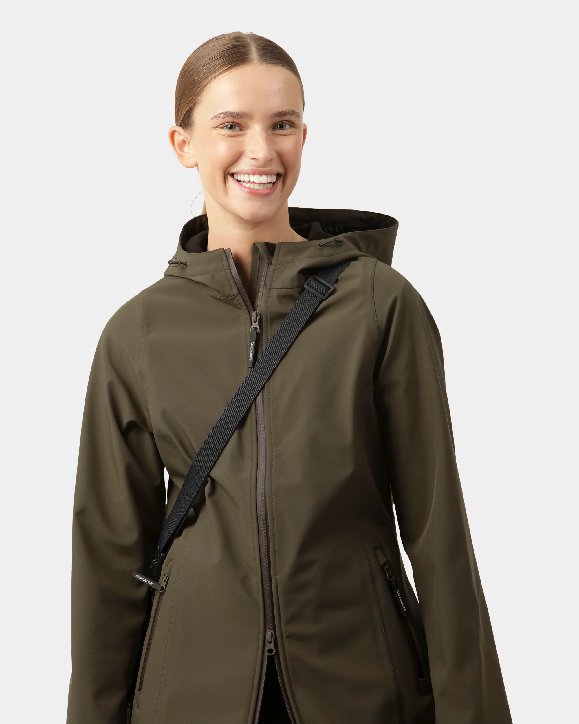 Ilse Jacobsen Daybreak Womens Softshell Raincoat - Army 410 - Image 2