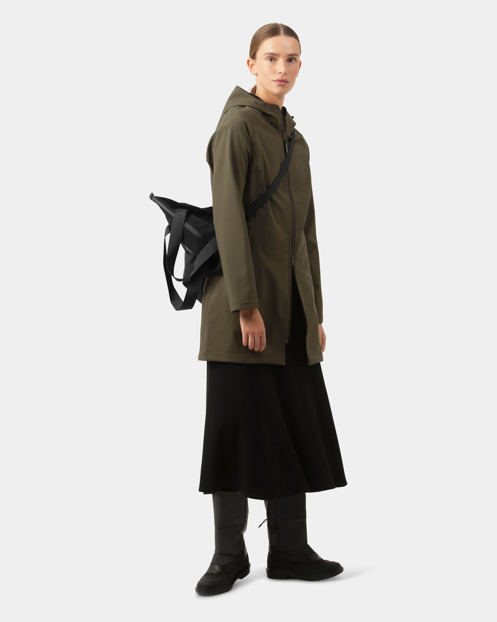 Ilse Jacobsen Daybreak Womens Softshell Raincoat - Army 410 - Image 4