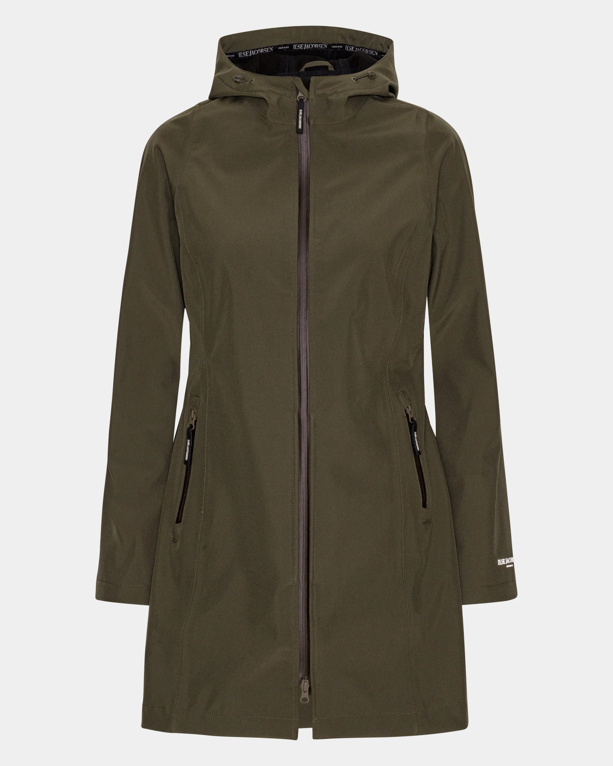 Ilse Jacobsen Daybreak Womens Softshell Raincoat - Army 410 - Image 5