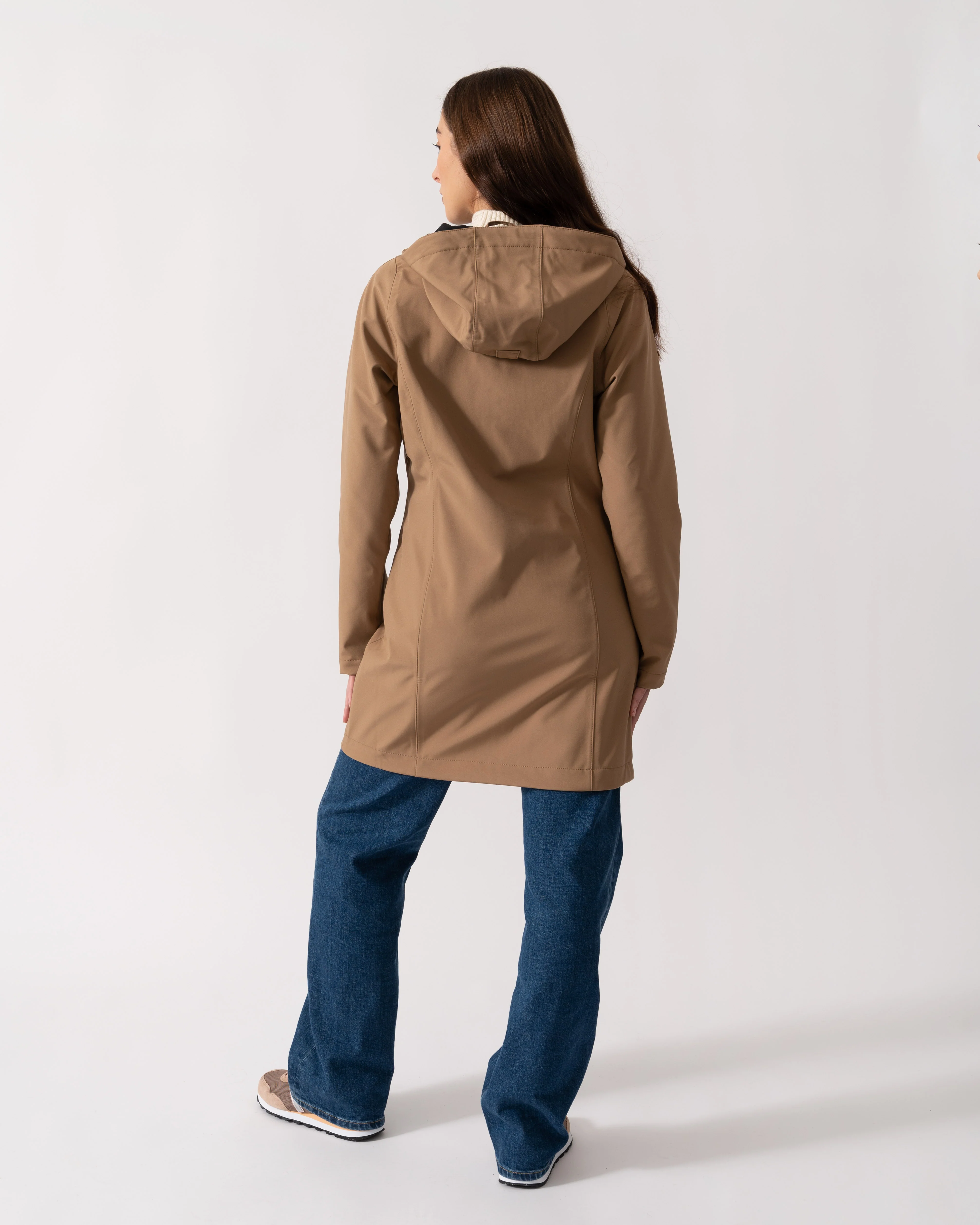 Ilse Jacobsen Daybreak Womens Softshell Raincoat - Mocca 248 - Image 4