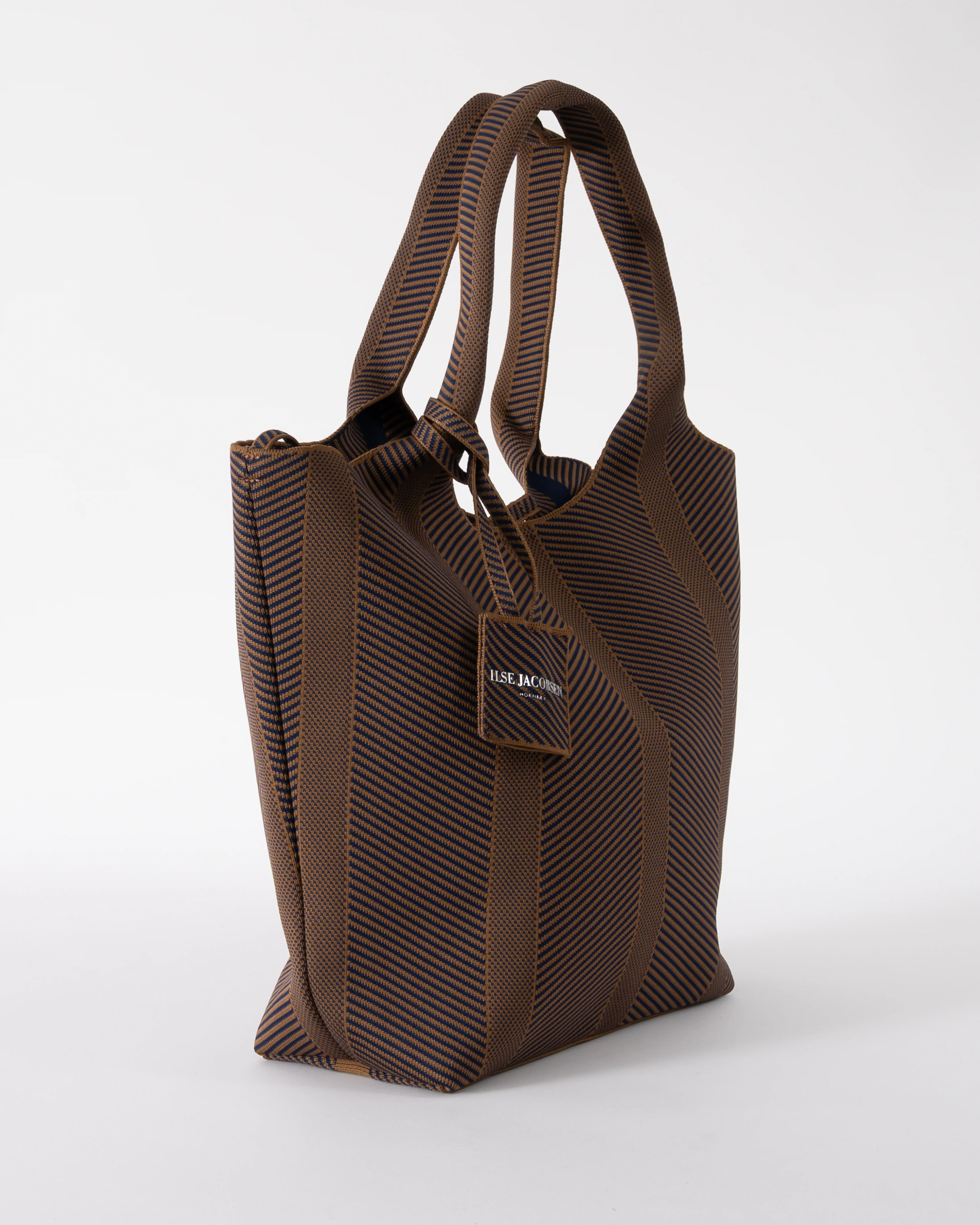 Ilse Jacobsen Knitty Womens Knitted Bag - Dark Indigo Buckthorn Brown 660261 - Image 3