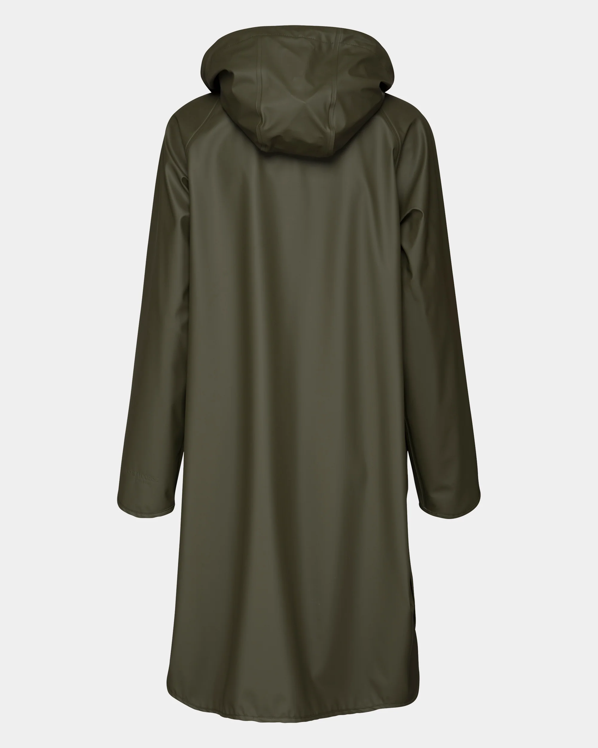 Ilse Jacobsen Rain Womens A-Line Rubberised Raincoat - Army 410 - Image 6
