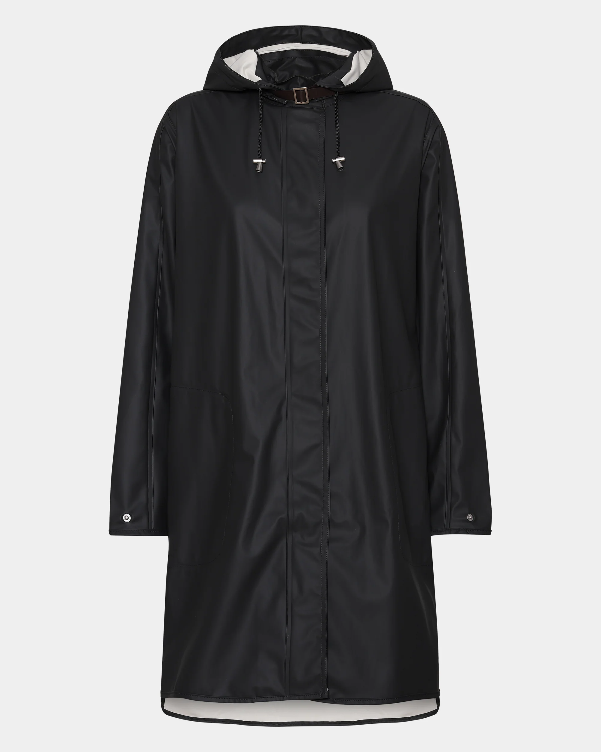 Ilse Jacobsen Rain Womens A-Line Rubberised Raincoat - Black 001 - Image 5