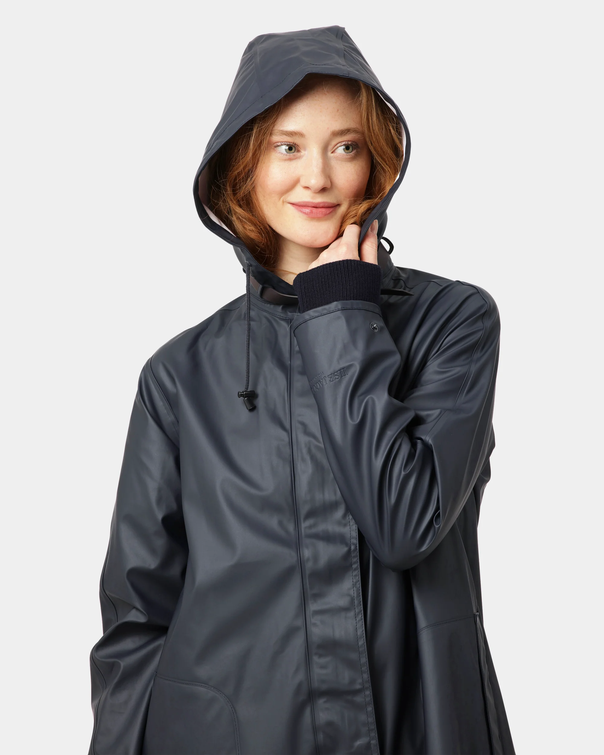 Ilse Jacobsen Rain Womens A-Line Rubberised Raincoat - Dark Indigo 660 - Image 4