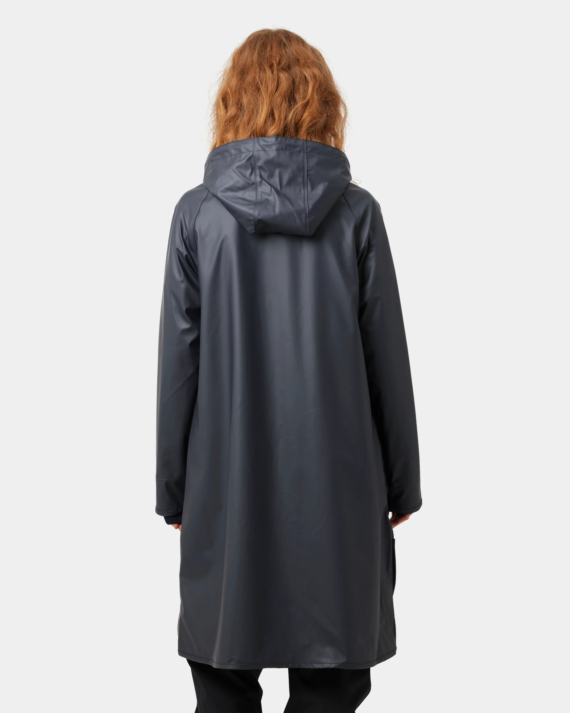 Ilse Jacobsen Rain Womens A-Line Rubberised Raincoat - Dark Indigo 660 - Image 6
