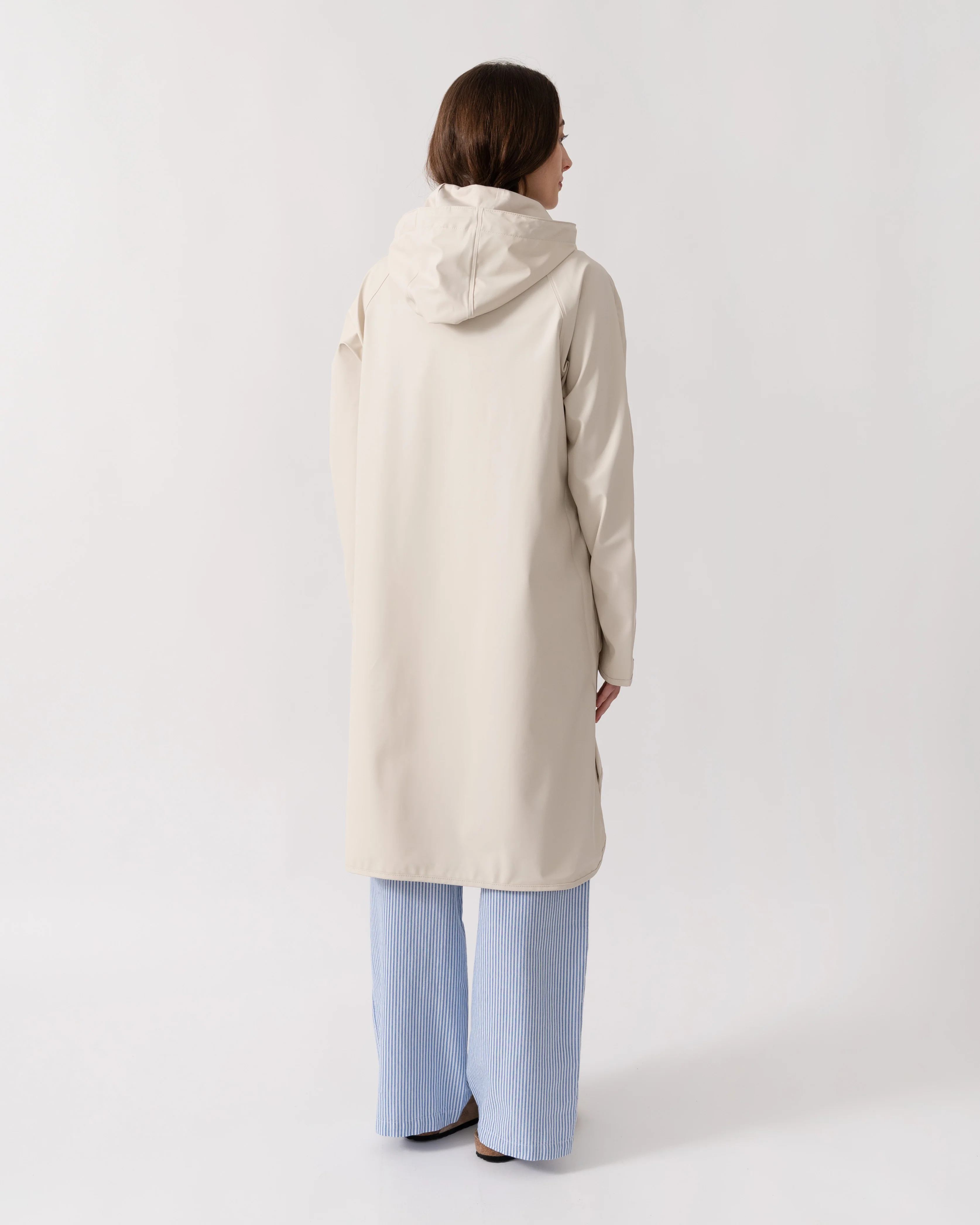 Ilse Jacobsen Rain Womens A-Line Rubberised Raincoat - Milk Creme 121 - Image 2