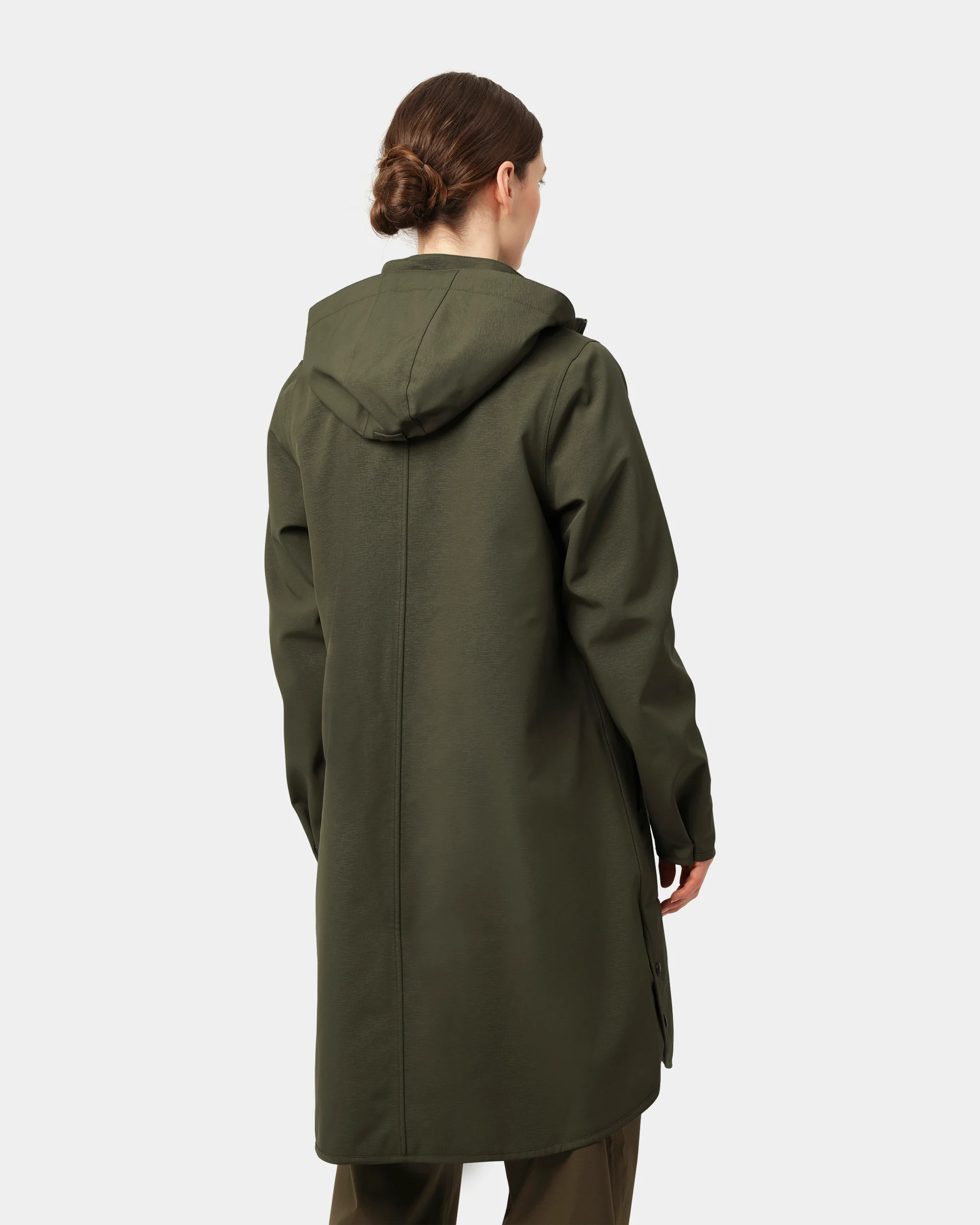 Ilse Jacobsen Rain Womens A-Line Softshell Raincoat - Army 410 - Image 4