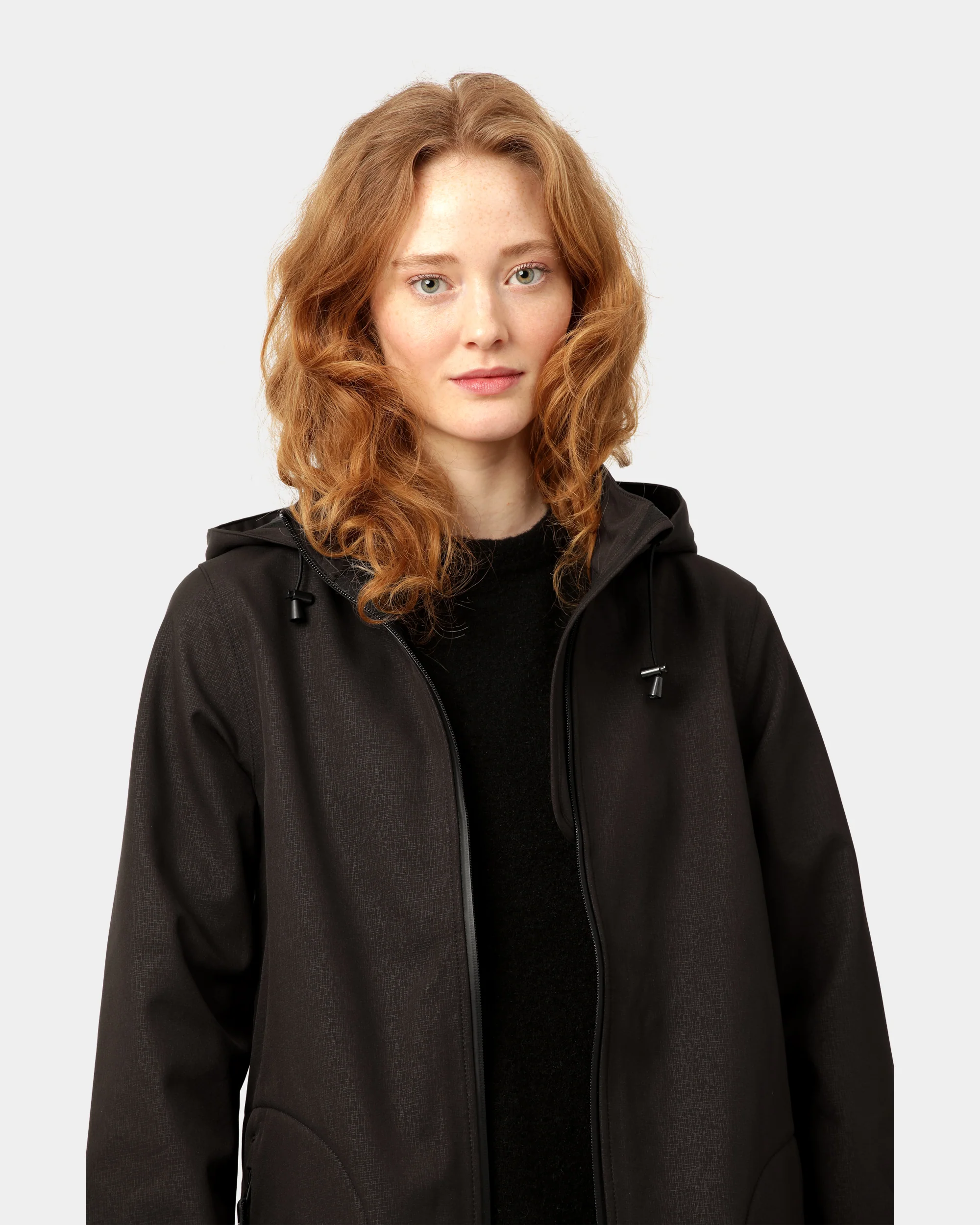 Ilse Jacobsen Rain Womens A-Line Softshell Raincoat - Black 001 - Image 2