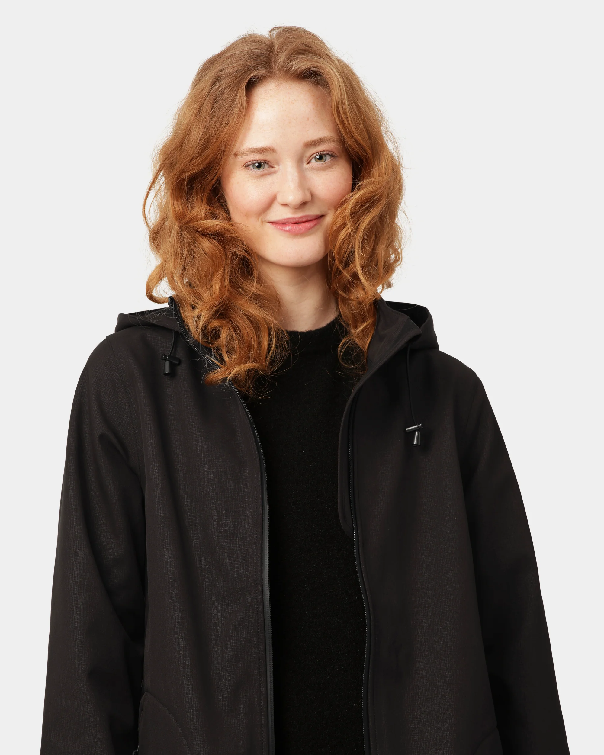 Ilse Jacobsen Rain Womens A-Line Softshell Raincoat - Black 001 - Image 3