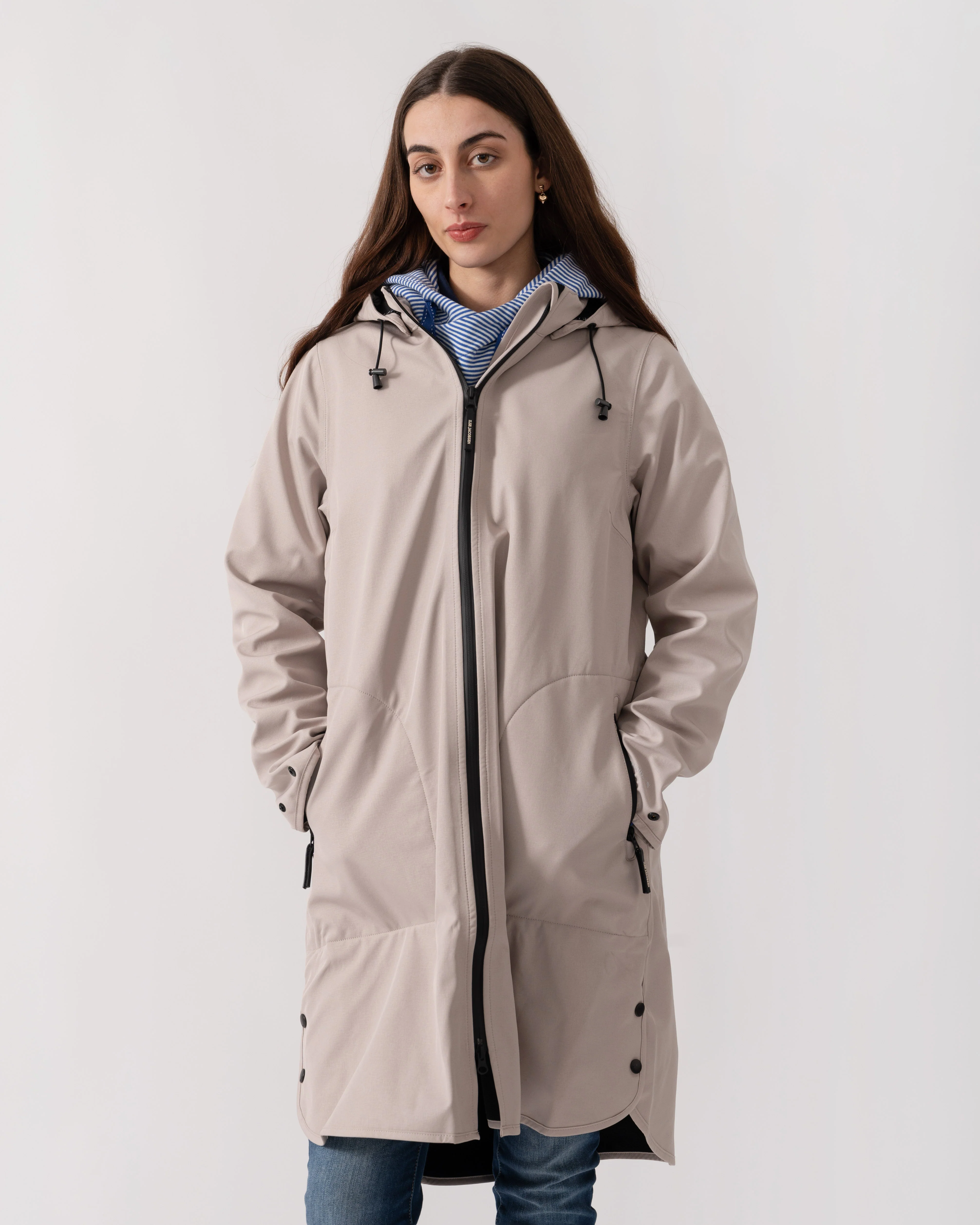 Ilse Jacobsen Rain Womens A-Line Softshell Raincoat - Chateau Gray 029 - Image 2