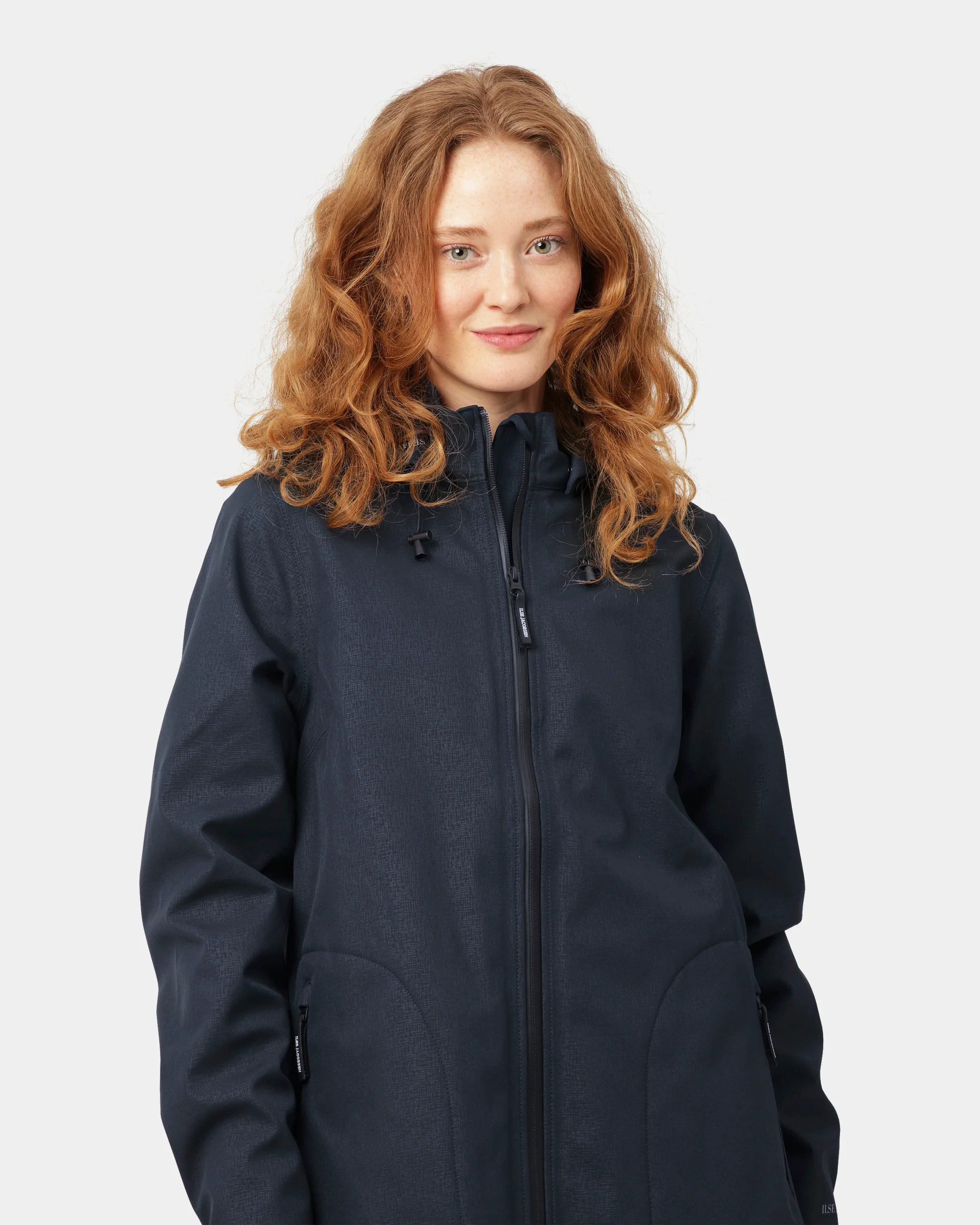 Ilse Jacobsen Rain Womens A-Line Softshell Raincoat - Dark Indigo 660 - Image 2