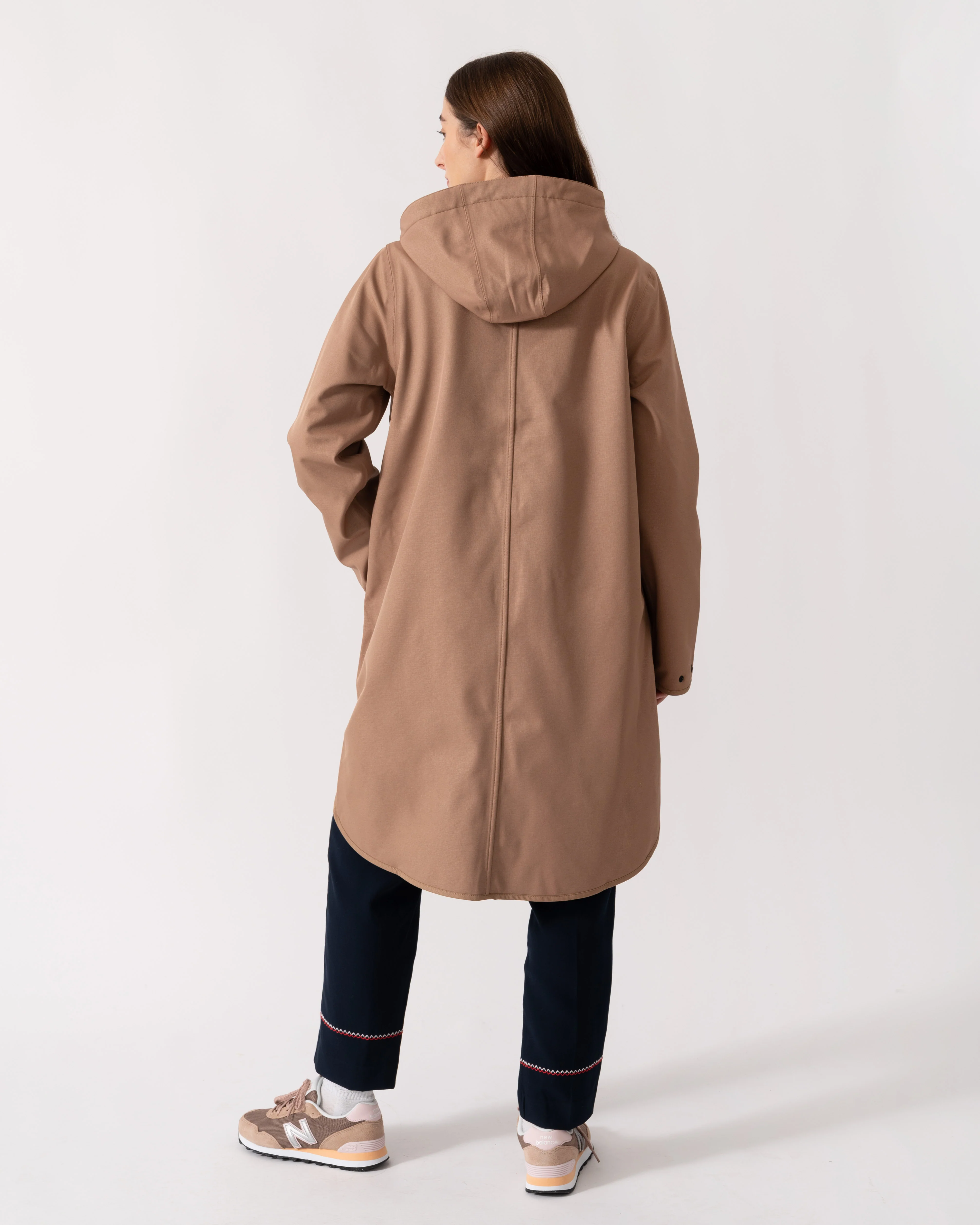 Ilse Jacobsen Rain Womens A-Line Softshell Raincoat - Mocca 248 - Image 2