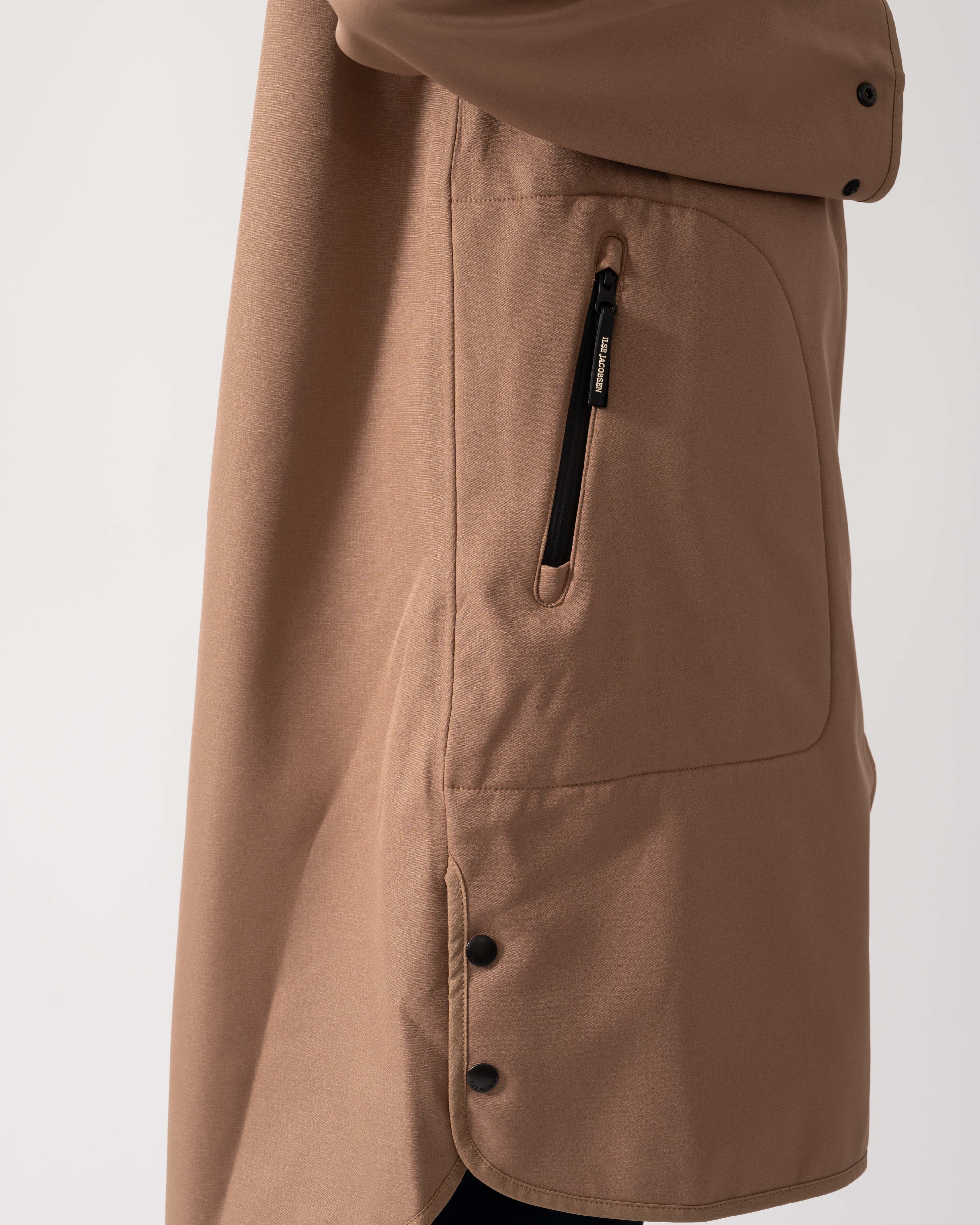 Ilse Jacobsen Rain Womens A-Line Softshell Raincoat - Mocca 248 - Image 4