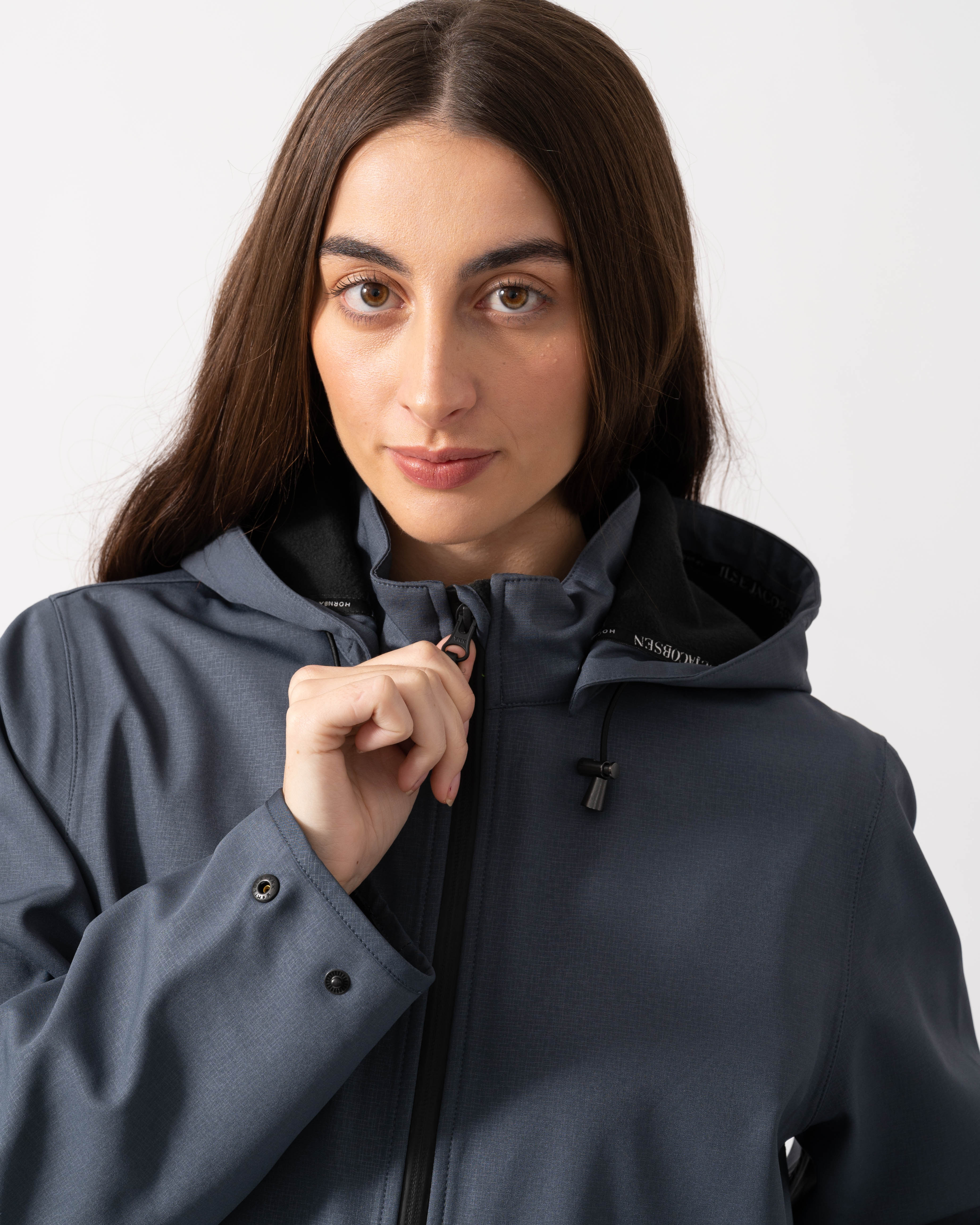 Ilse Jacobsen Rain Womens A-Line Softshell Raincoat - Ombre Blue 604 - Image 2