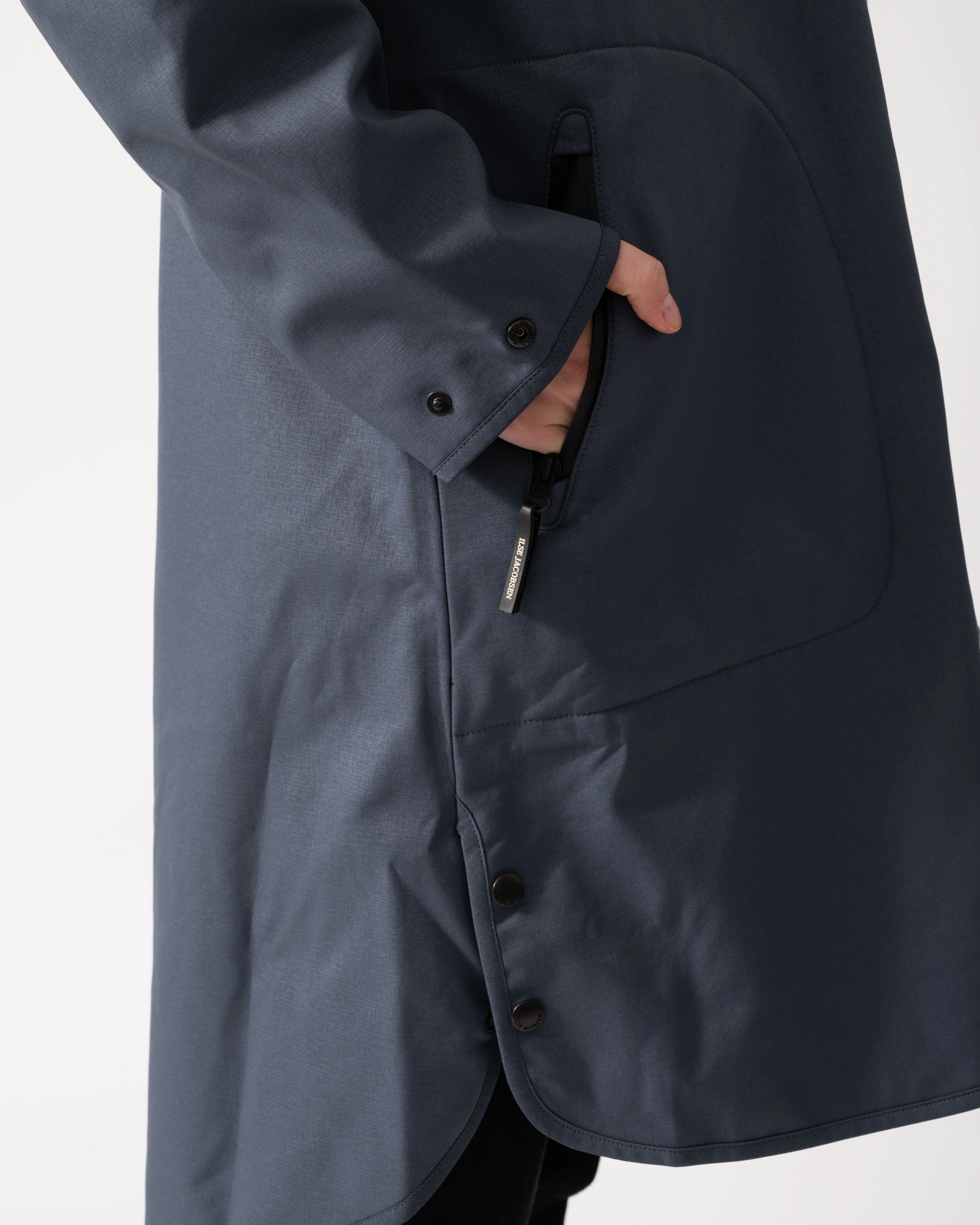 Ilse Jacobsen Rain Womens A-Line Softshell Raincoat - Ombre Blue 604 - Image 5