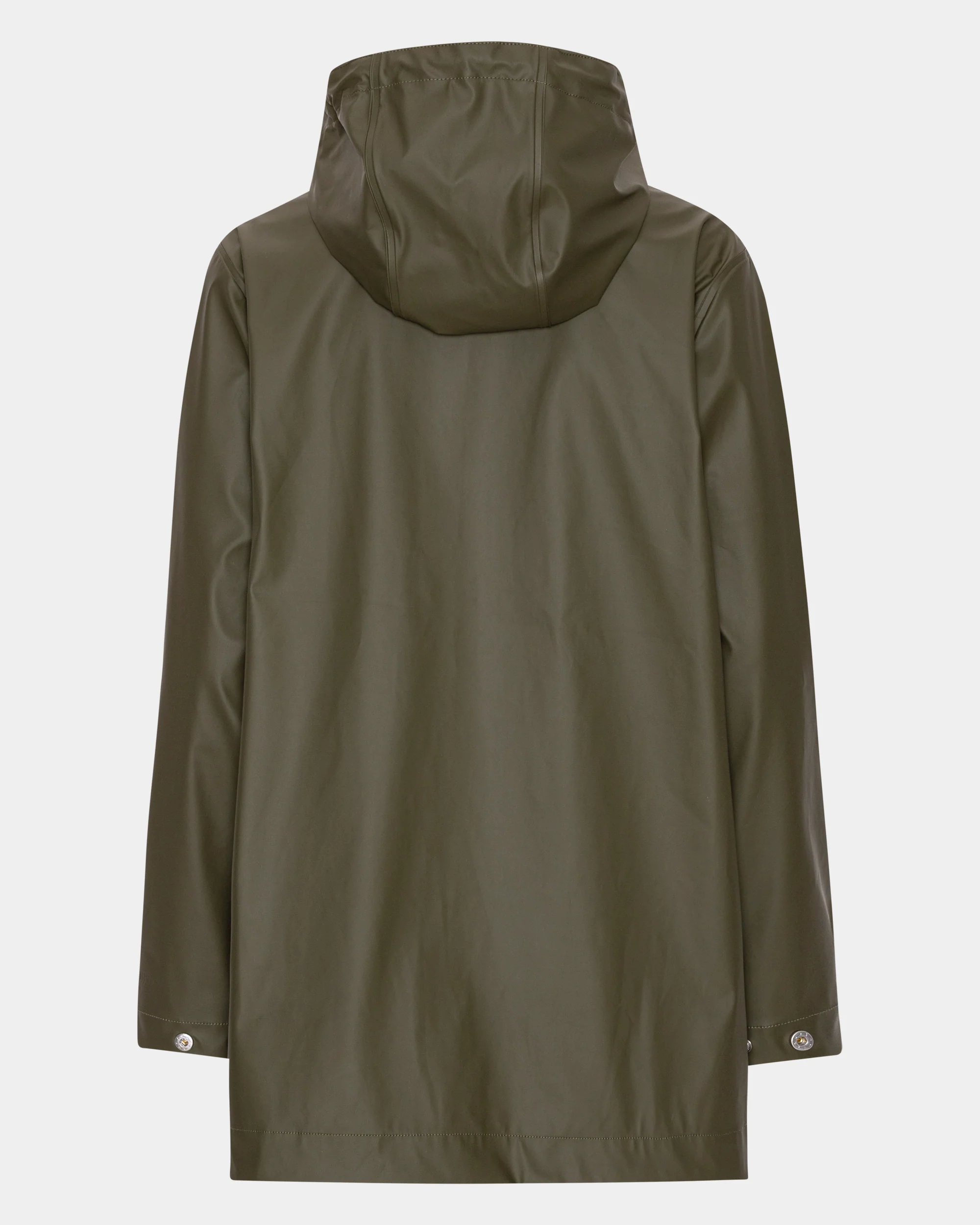 Ilse Jacobsen Rain Womens Short Rubberised Raincoat - Army 410 - Image 6