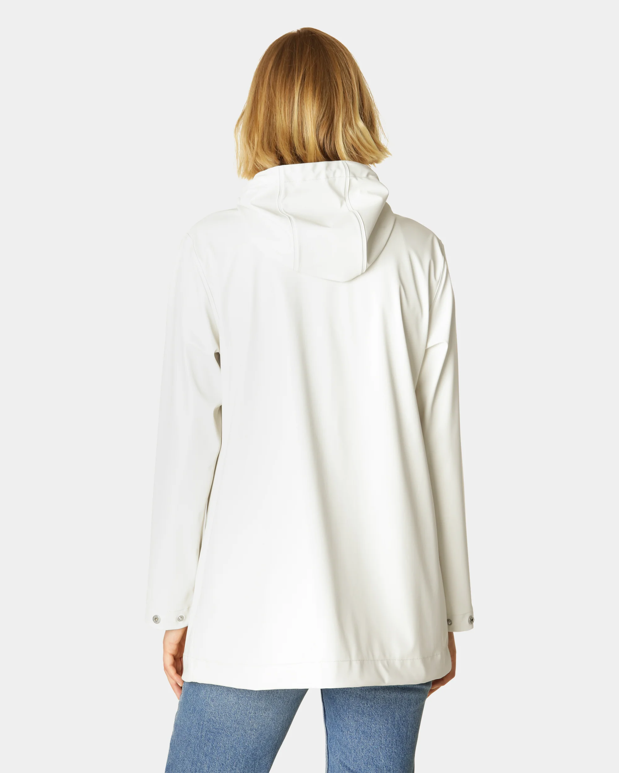 Ilse Jacobsen Rain Womens Short Rubberised Raincoat - Milk Creme 121 - Image 5