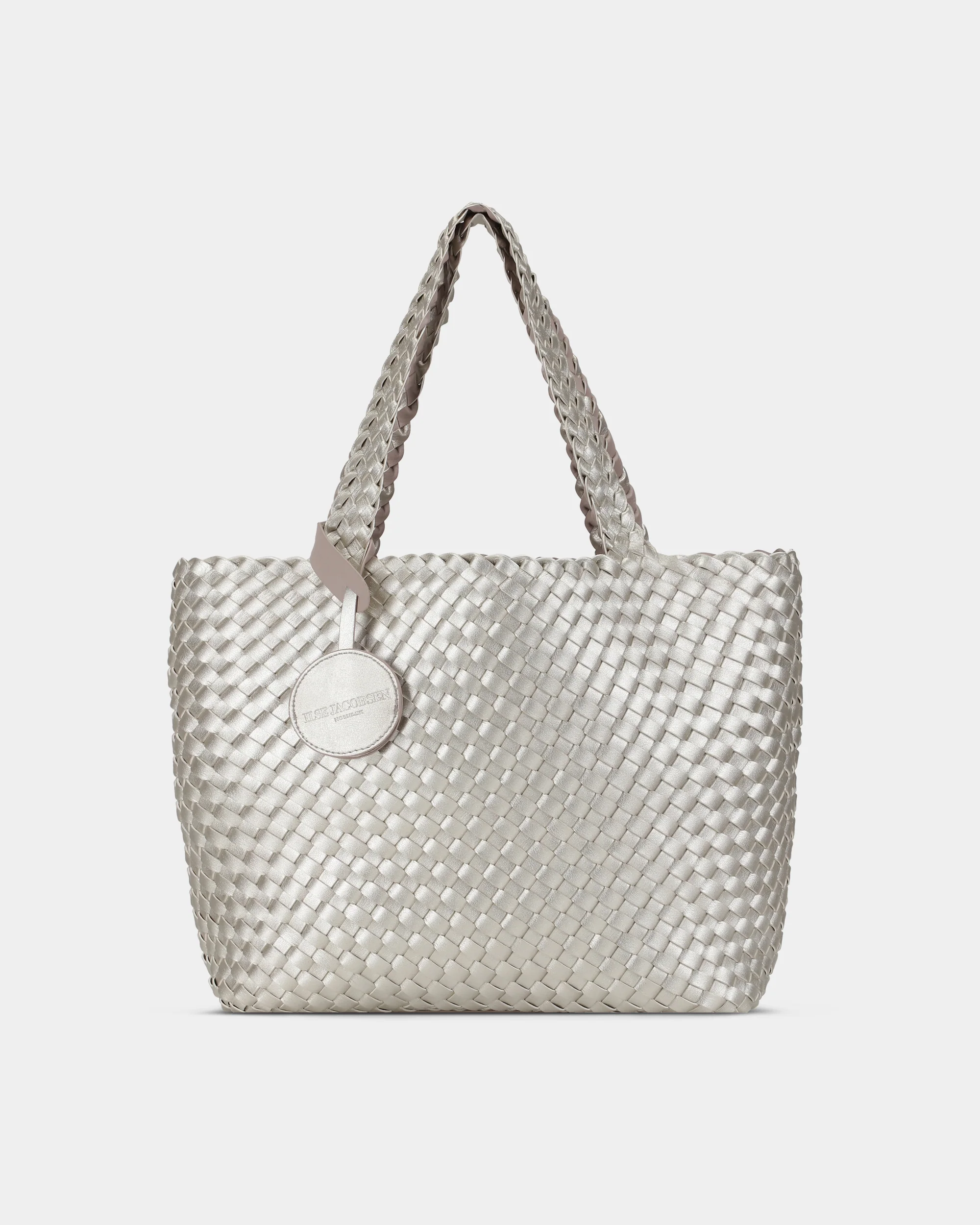 Ilse Jacobsen Reversable Dual Colour Womens Braided Shopper - Atmosphere Platin 149780 - Image 2