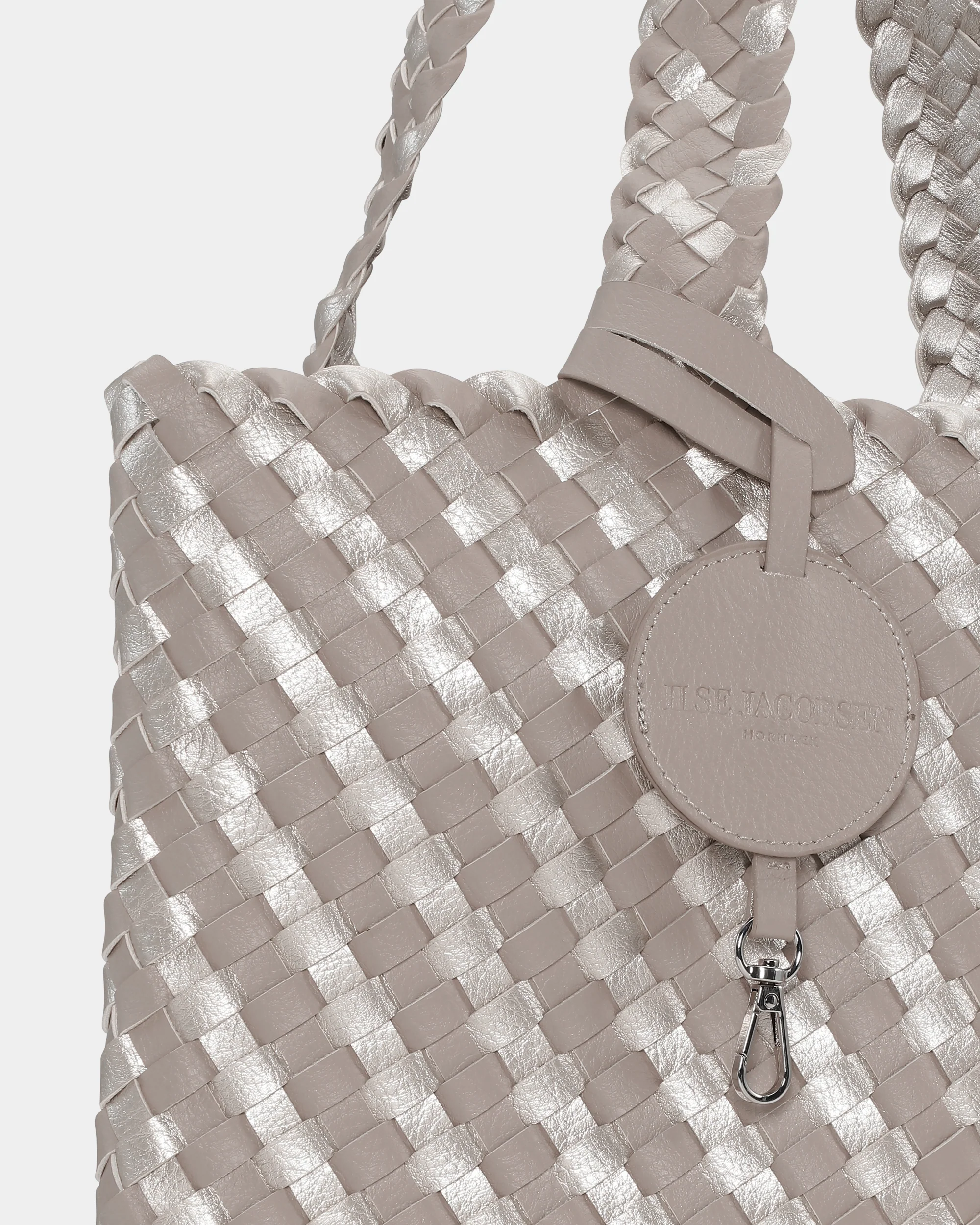 Ilse Jacobsen Reversable Dual Colour Womens Braided Shopper - Atmosphere Platin 149780 - Image 4