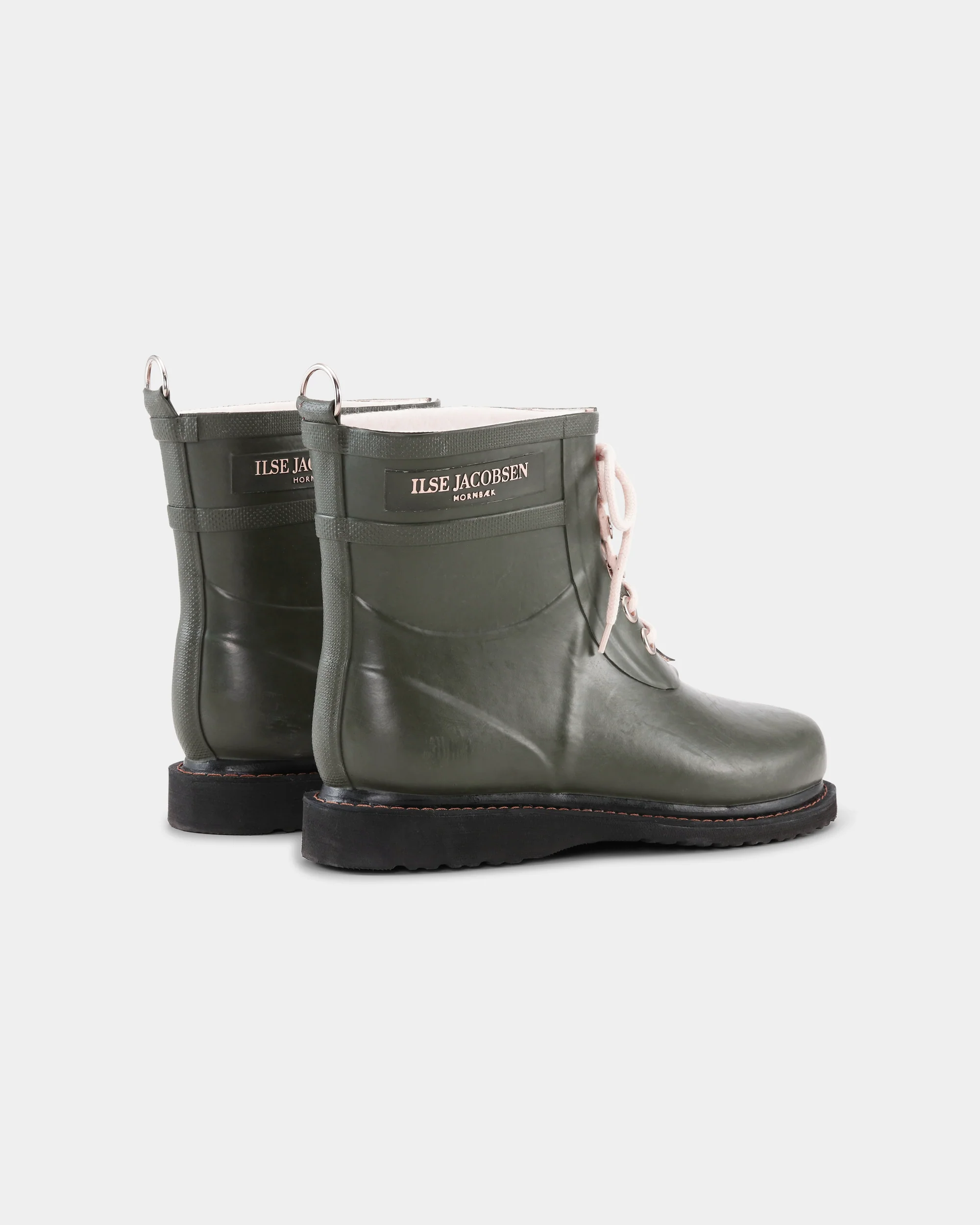 Ilse Jacobsen Rub Womens Laced Short Rubber Boots - Army 410 - Image 6