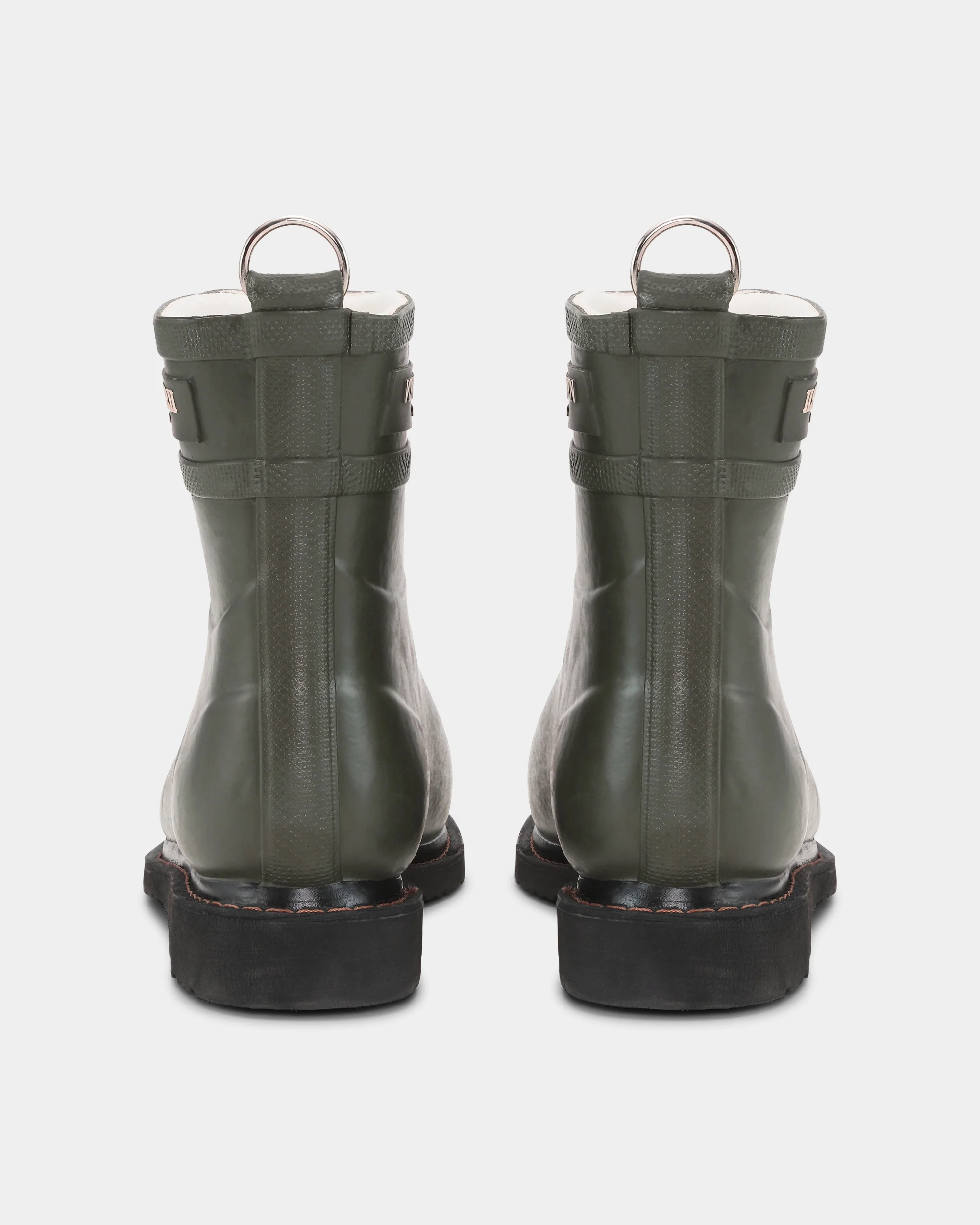 Ilse Jacobsen Rub Womens Laced Short Rubber Boots - Army 410 - Image 7