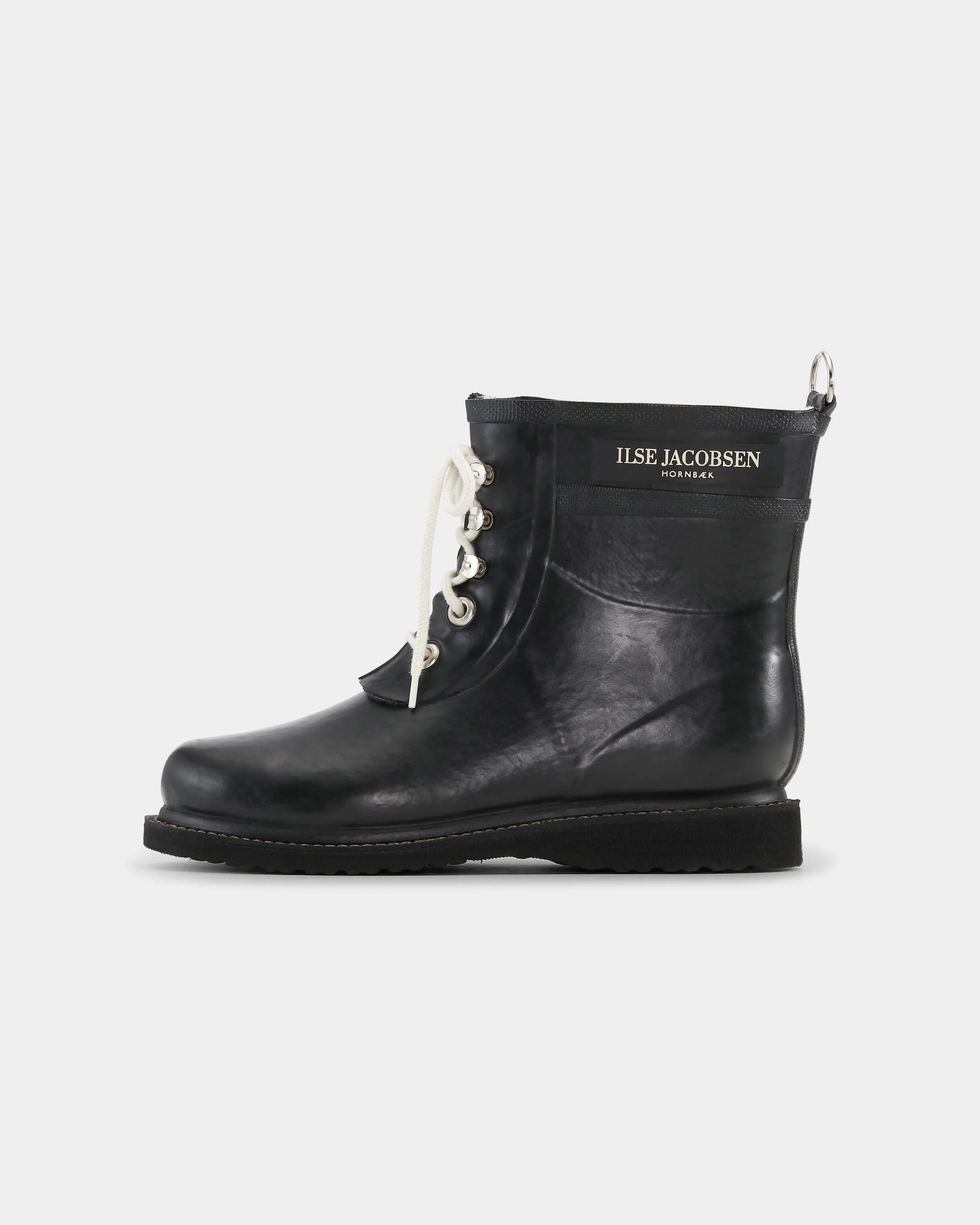 Ilse Jacobsen Rub Womens Laced Short Rubber Boots - Black 001 - Image 2