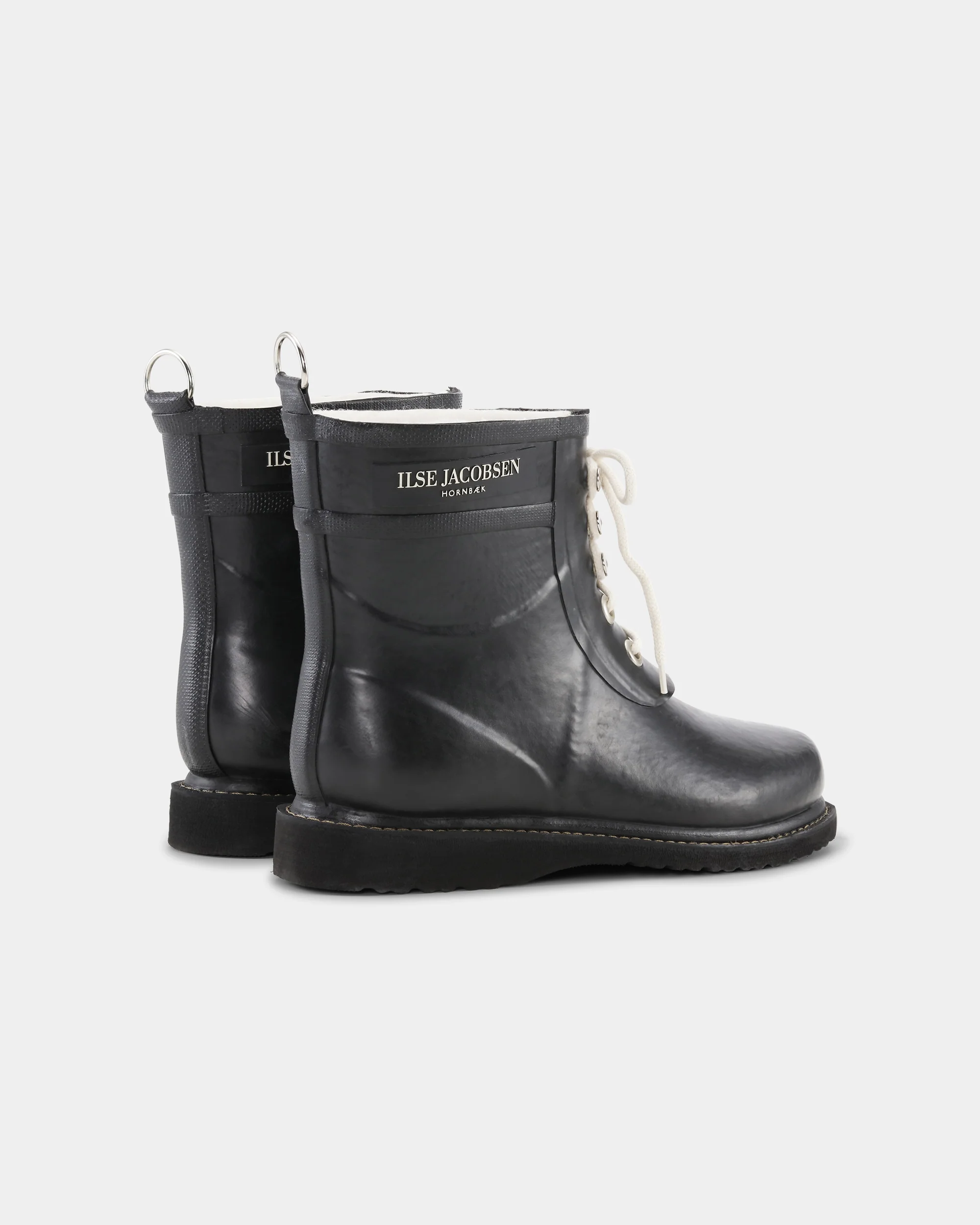 Ilse Jacobsen Rub Womens Laced Short Rubber Boots - Black 001 - Image 6