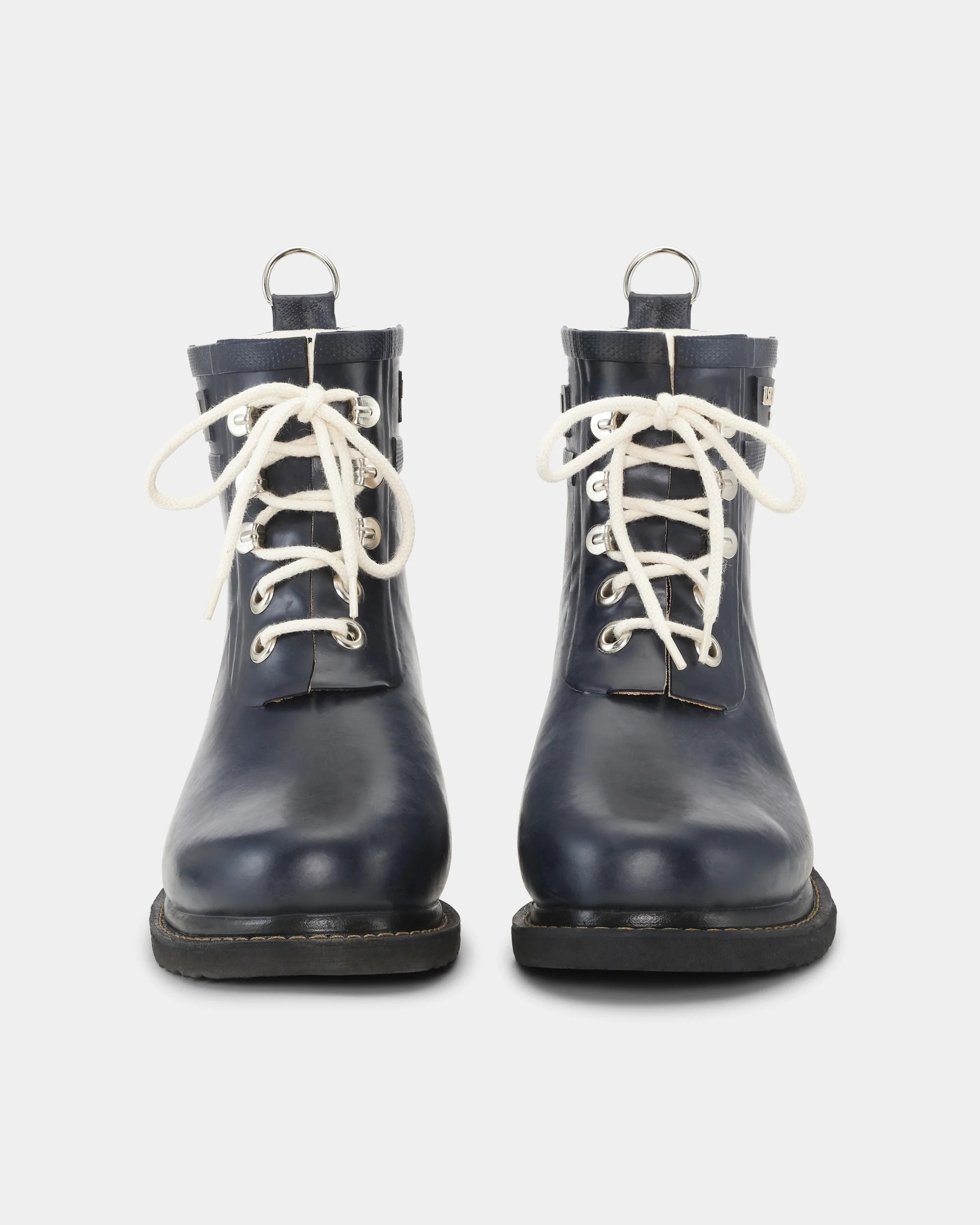 Ilse Jacobsen Rub Womens Laced Short Rubber Boots - Dark Indigo 660 - Image 3
