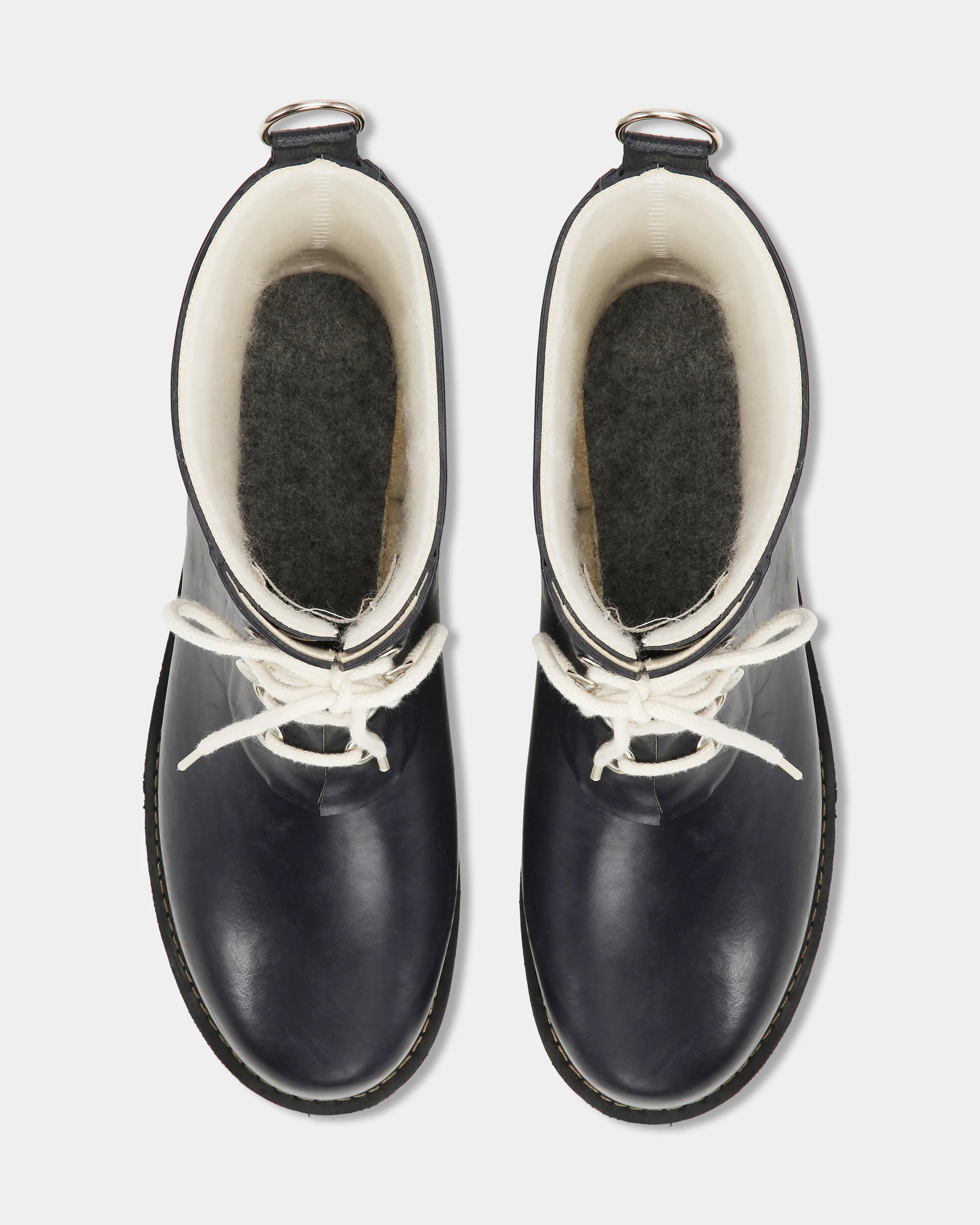 Ilse Jacobsen Rub Womens Laced Short Rubber Boots - Dark Indigo 660 - Image 4