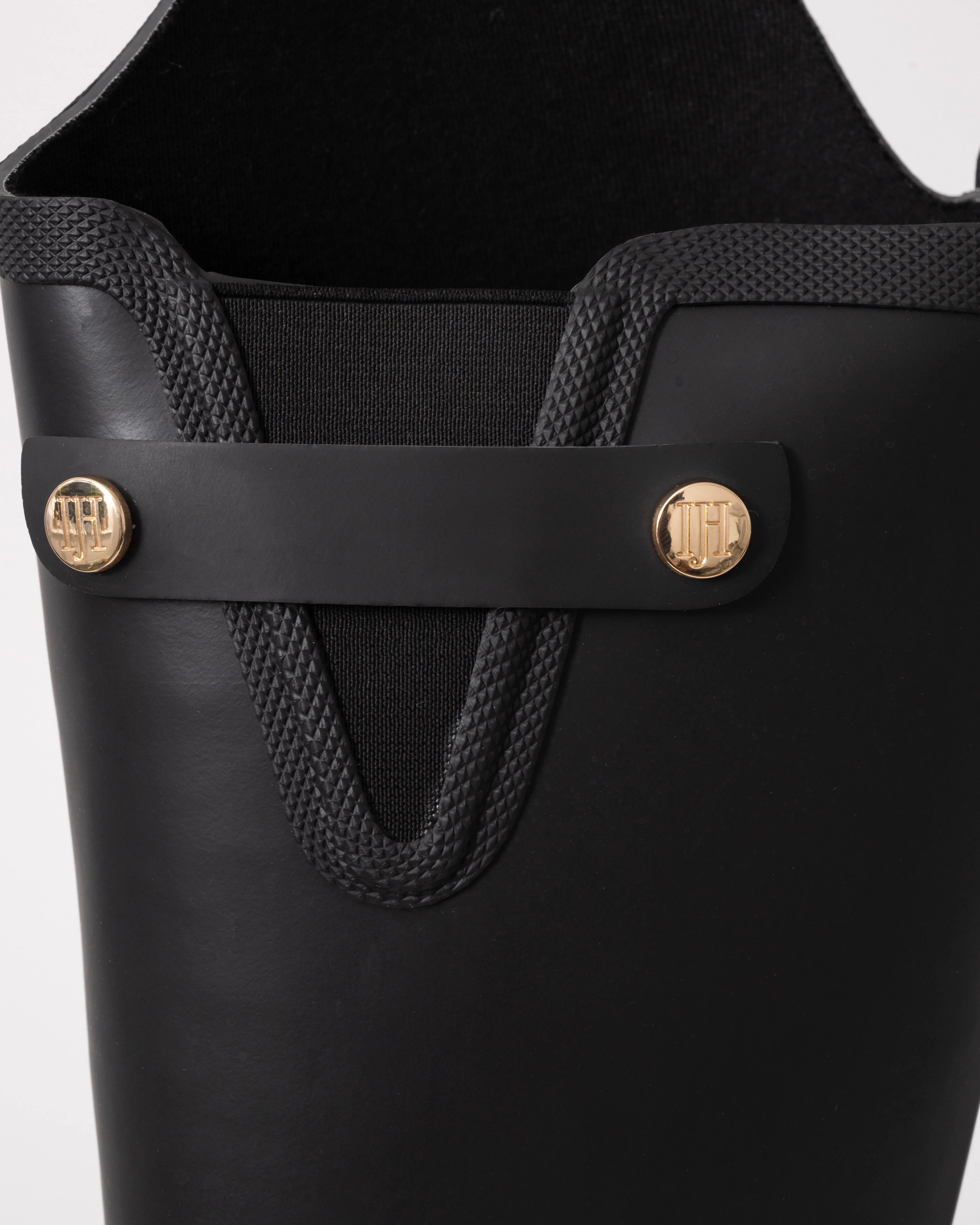 Ilse Jacobsen RubSwift Asymmetric Tall Wellies - Black - Image 3