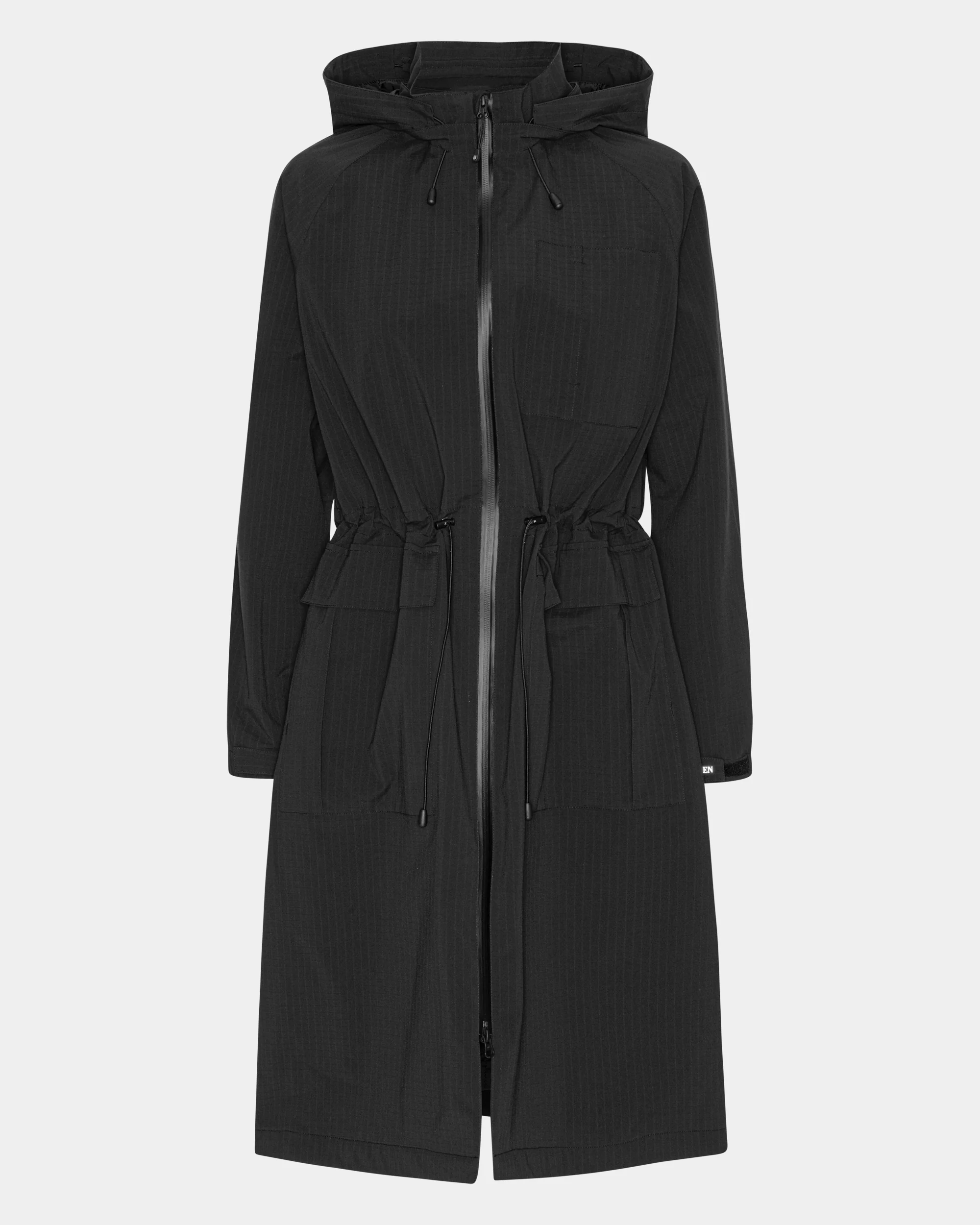 Ilse Jacobsen Thermal Womens Long Parka Raincoat - Black Beauty 002 - Image 5