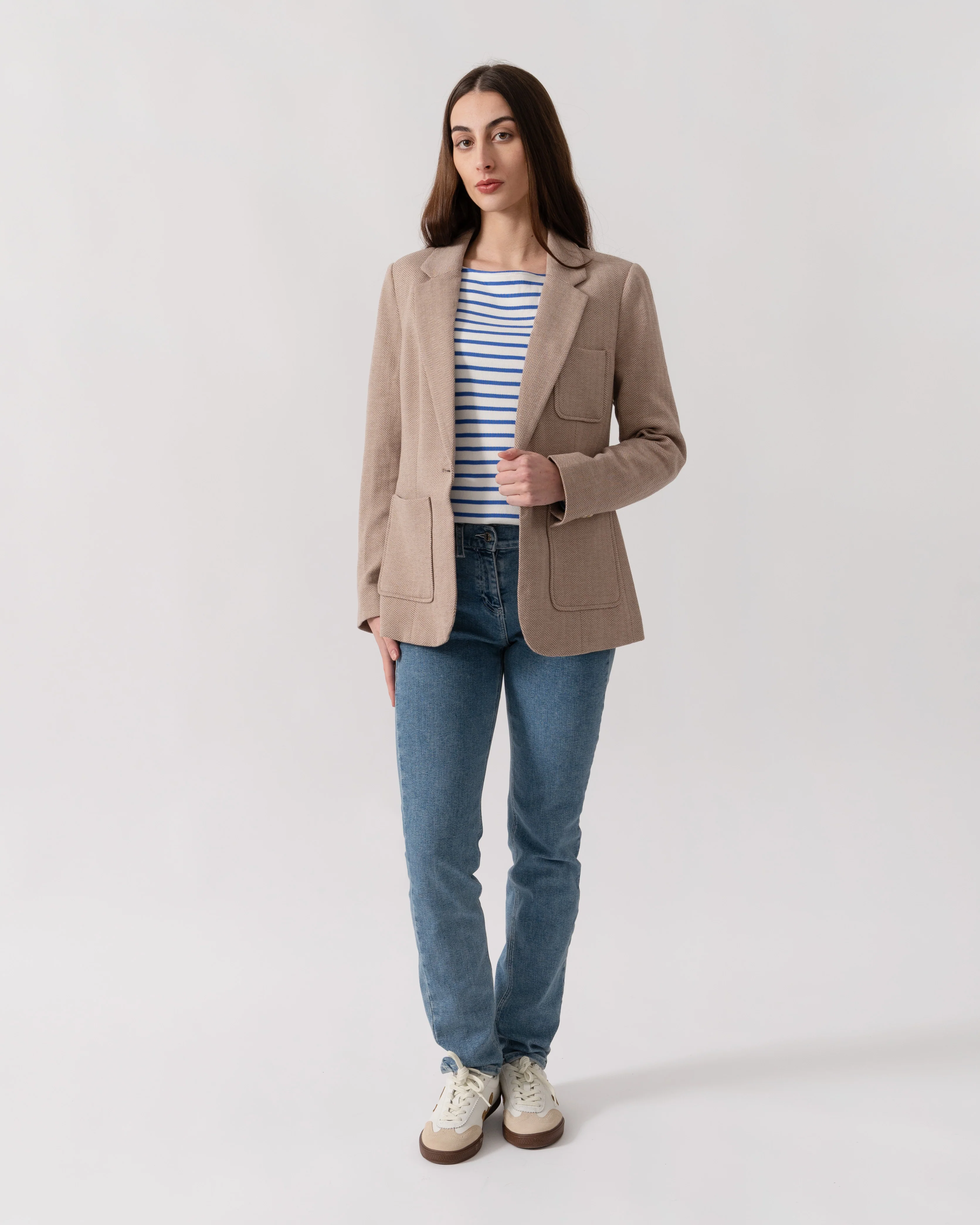 Joules Albury Womens Blazer - Tan Brown - Image 2