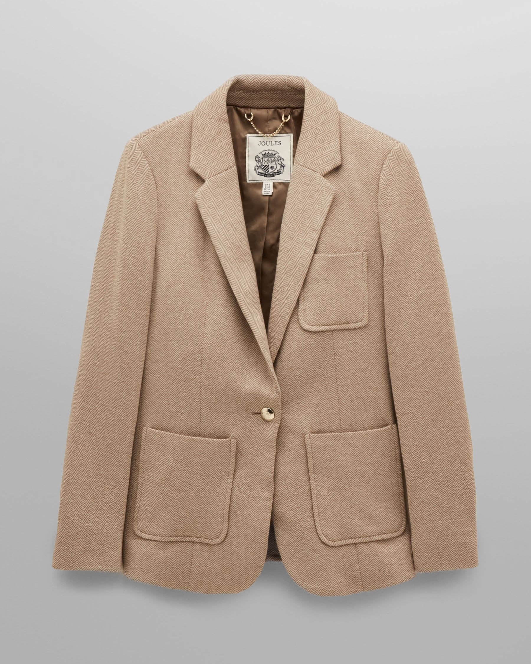Joules Albury Womens Blazer - Tan Brown - Image 5